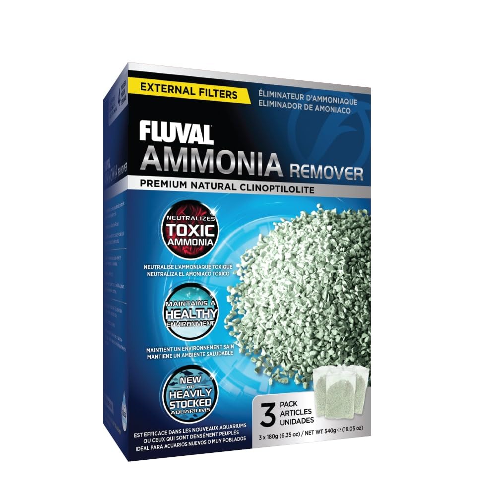 Fluval Ammonia Remover for Freshwater Aquariums - Removes Toxic Ammonia | 3-Pack 1