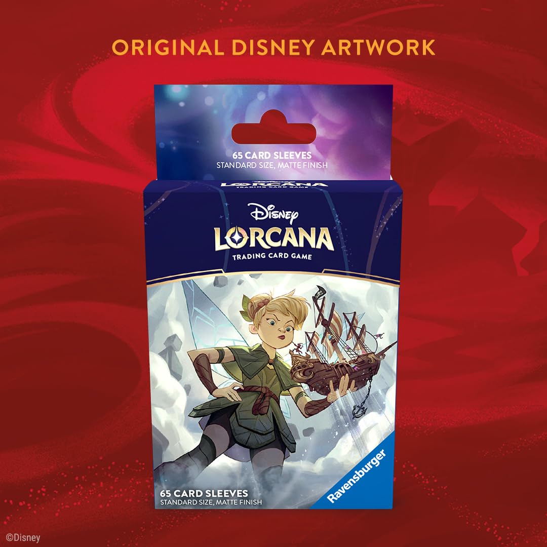 Ravensburger Disney Lorcana TCG - 65 Tinkerbell Card Sleeves | Matte Finish | Standard Size 4