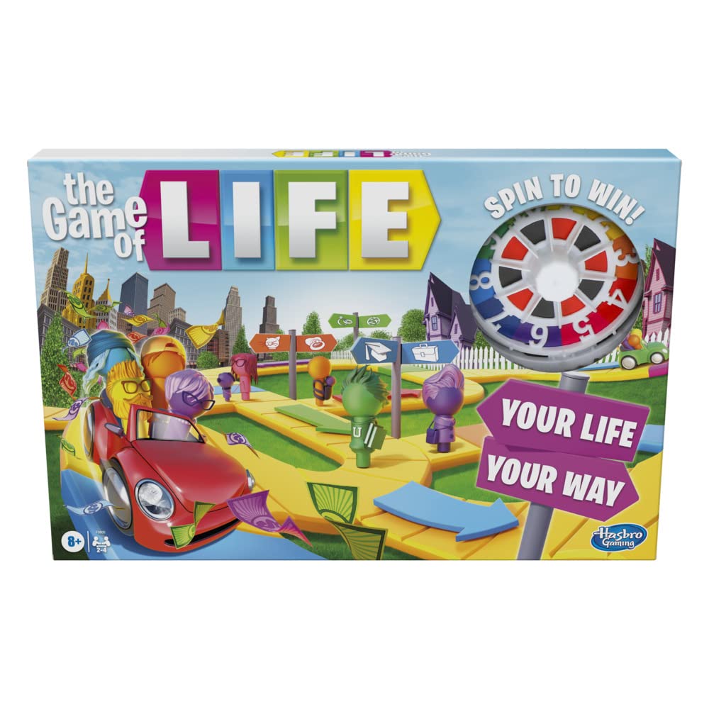Hasbro Gaming The Game of Life Family Board Game for 2-4 Players Ages 8+