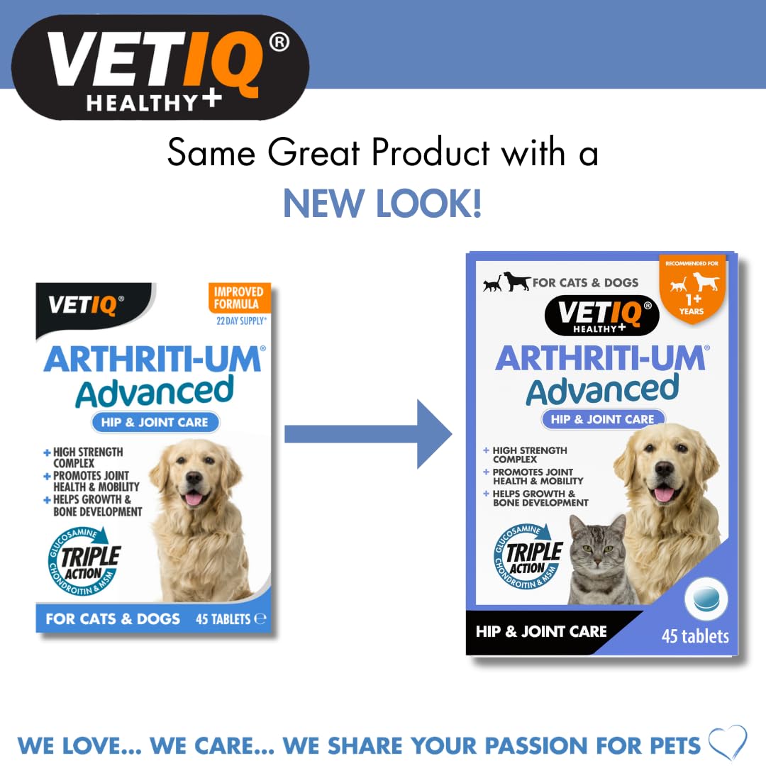 VETIQ Arthriti-Um Advanced Hip & Joint Care Tablets - 45 Count | Supports Mobility & Flexibility 2