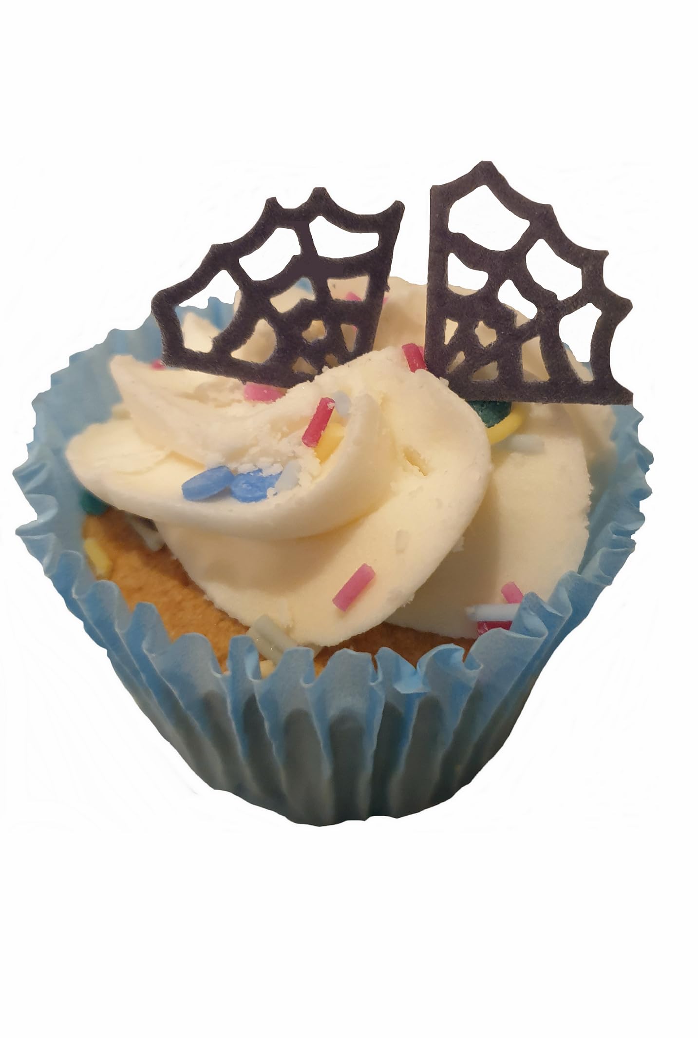 Toppercake Edible Spooky Spider Web Halloween Wafer Cupcake Topper Decor - 12 Pack 3