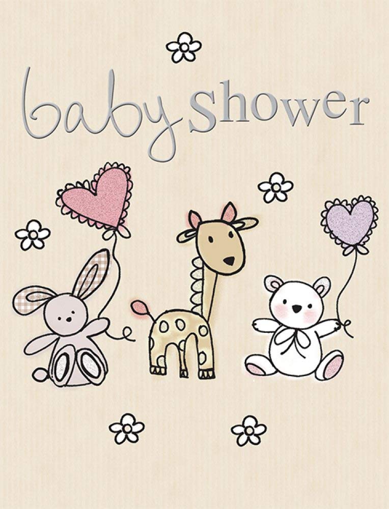 Piccadilly Greetings Baby Shower Greeting Card | 8 x 6 Inches | Beige