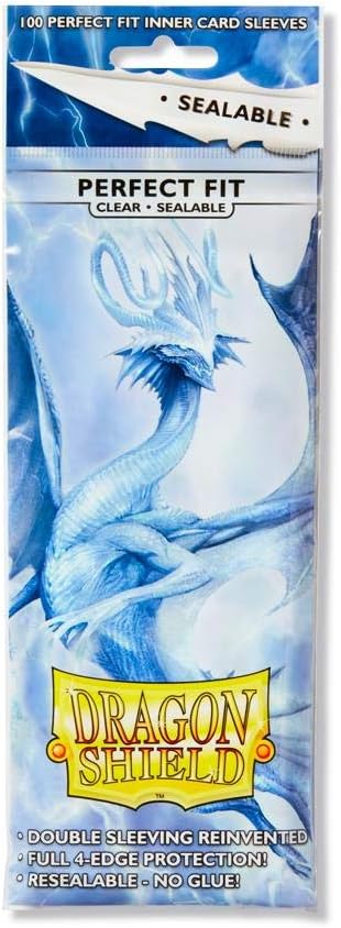 Dragon Shield Sealable Cream Sleeves - 100 Pack for Trading Card Protection