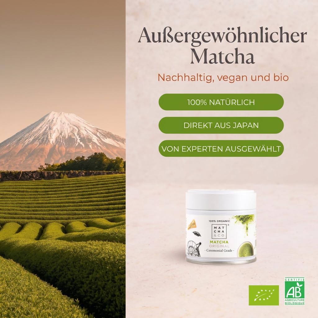 Matcha & CO Original Ceremonial Grade Matcha Green Tea Powder - Organic, 30g 6