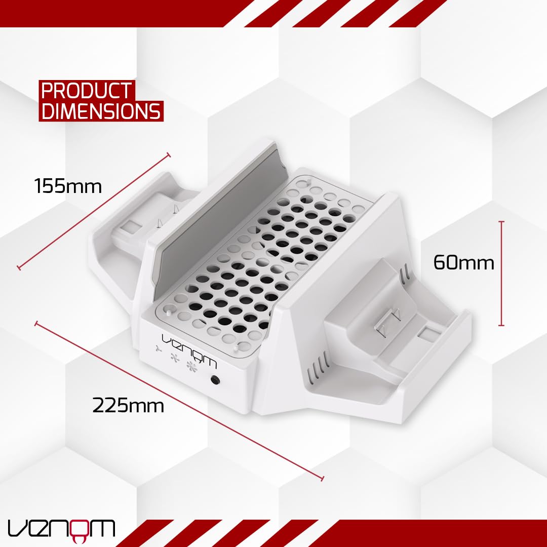 Venom Cool & Charge Vertical Stand for Xbox Series S with Controller Charging and Cooling Fans 12