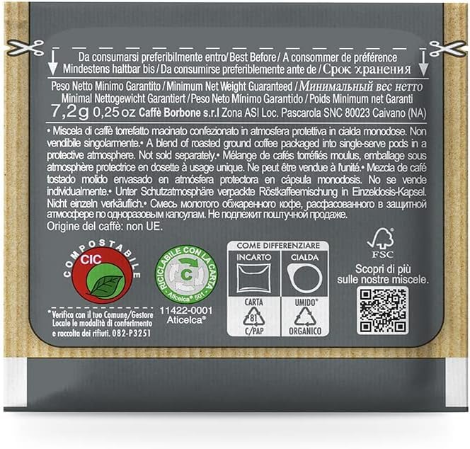 Caffè Borbone Black Coffee Blend – 50 kompostierbare ESE-Pads (dm 44) 6