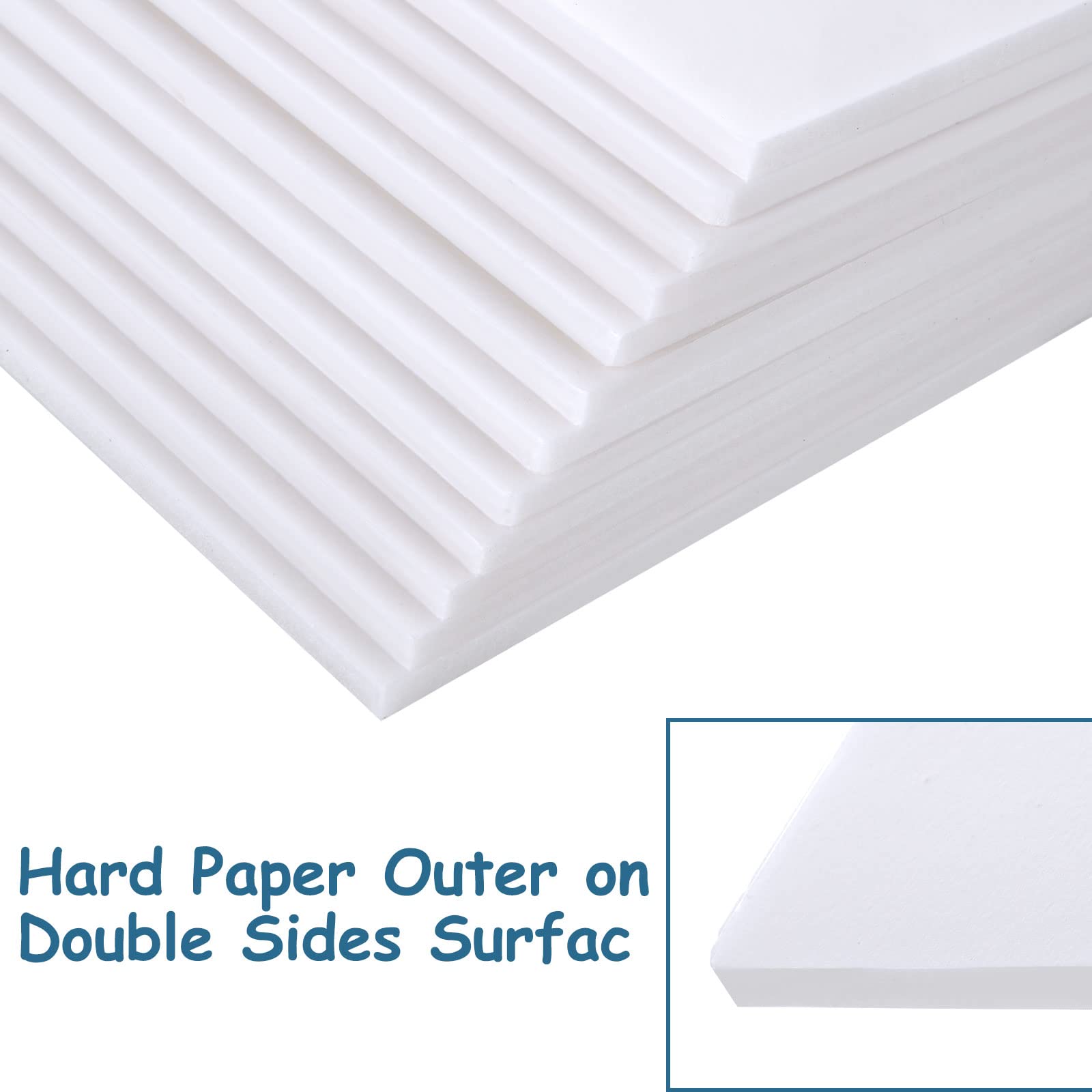ASelected White Foam Boards - A3 (420x297mm), 5mm Thick, 10 Pack | Rigid & Lightweight 5