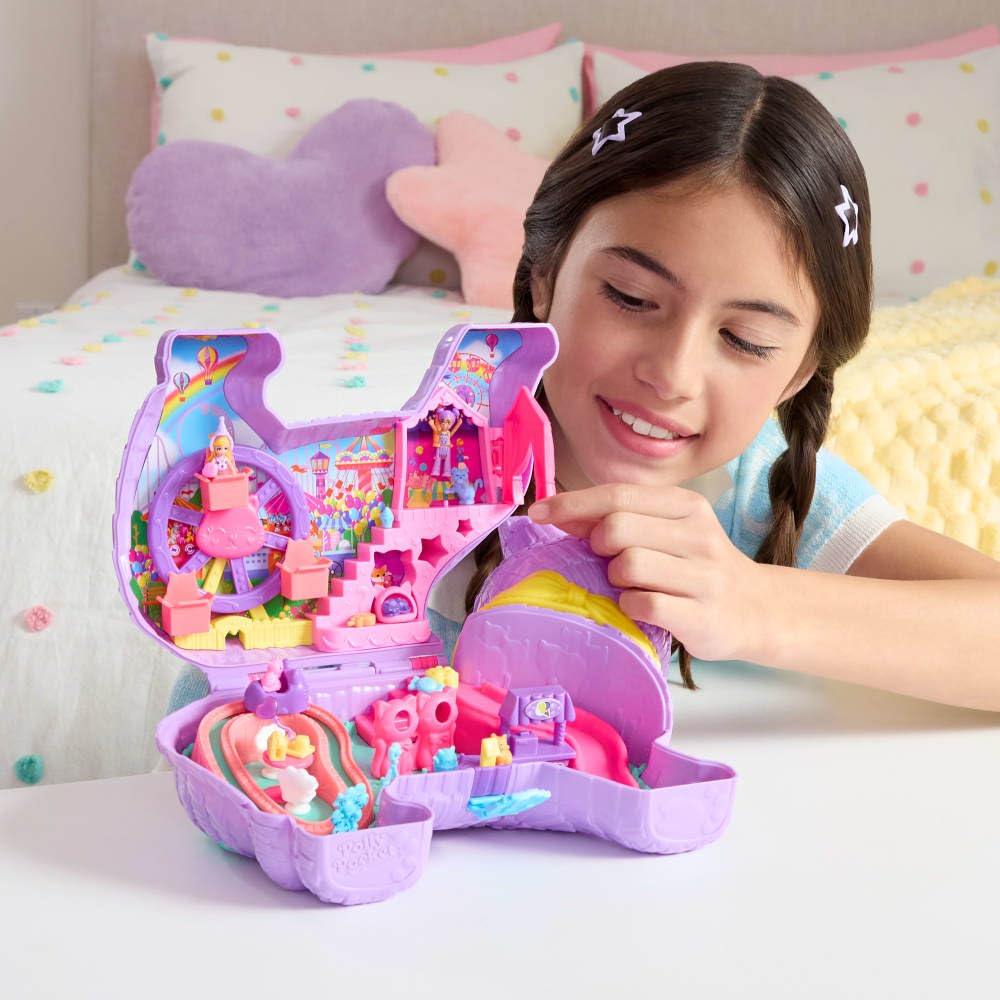 Polly Pocket Celebration Kitty Playset with 2 Micro Dolls & 23 Accessories - Ages 4+ 10