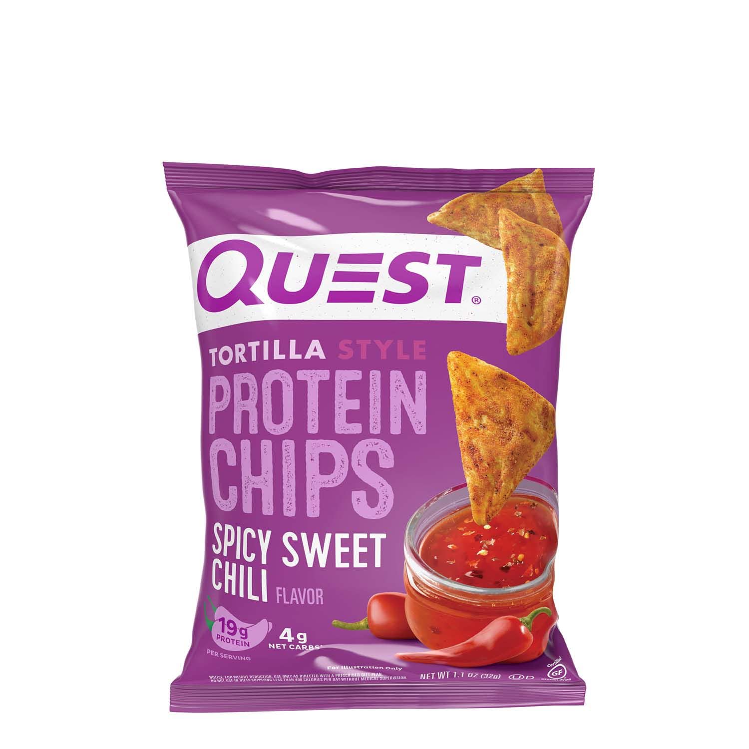 Quest Spicy Sweet Chili Tortilla Style Protein Chips 8-Pack (8x32g) 3