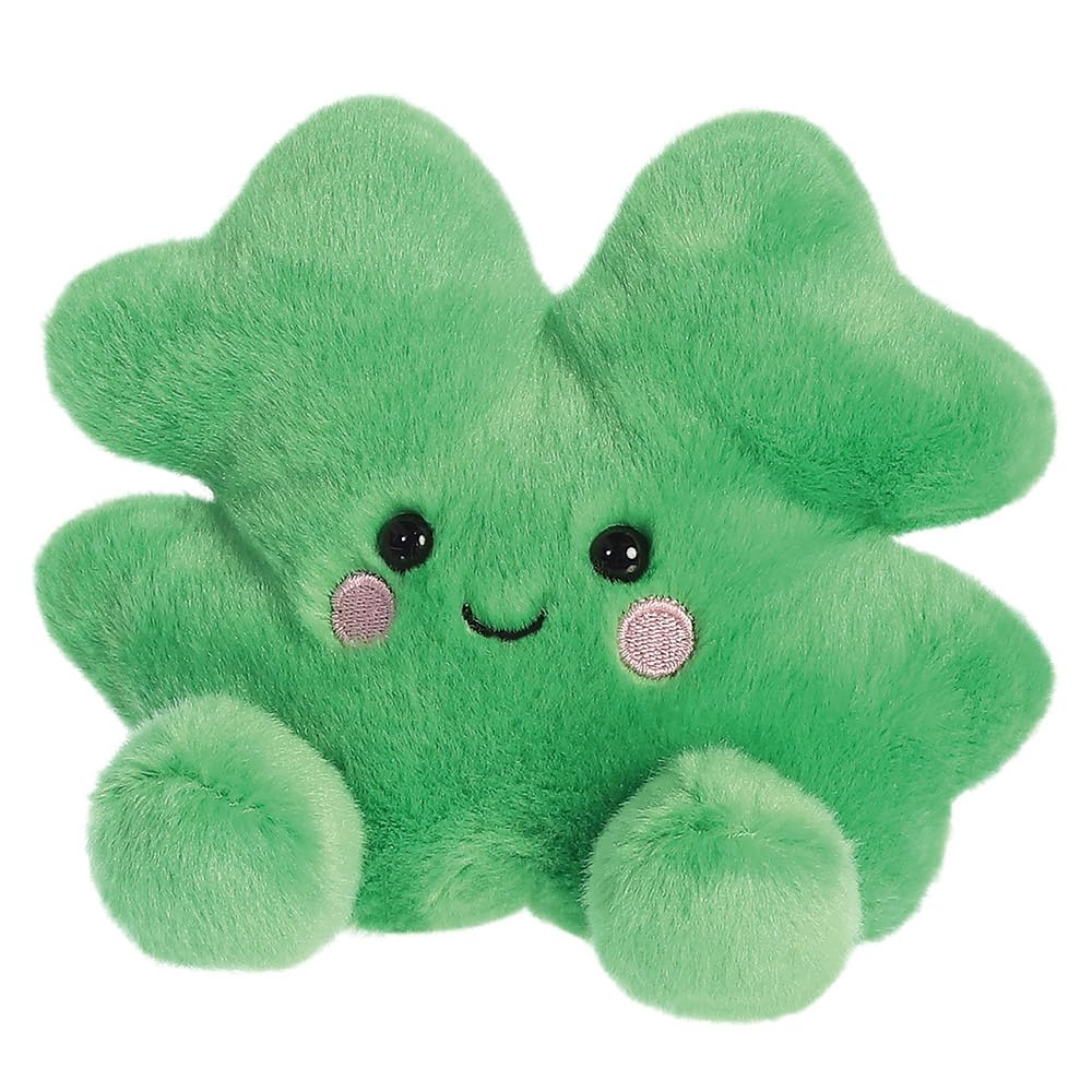 AURORA Palm Pals Chance Clover Stuffed Animal - 13cm Green Plush Toy | Collectible Series