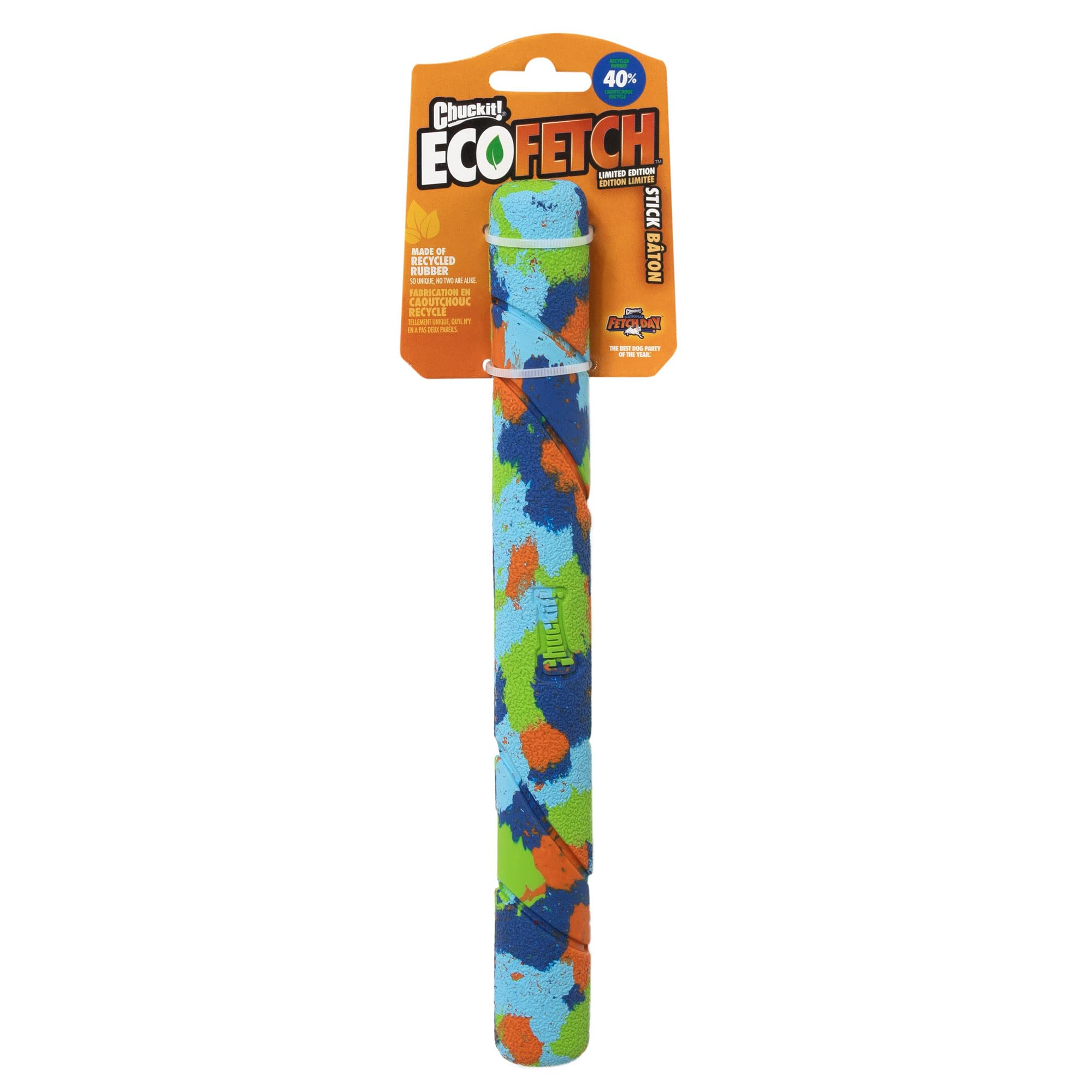 Chuckit! NFD ECO Fetch Day Ultra Stick - Limited Edition Dog Toy | Durable Recycled Rubber | Pack of 1