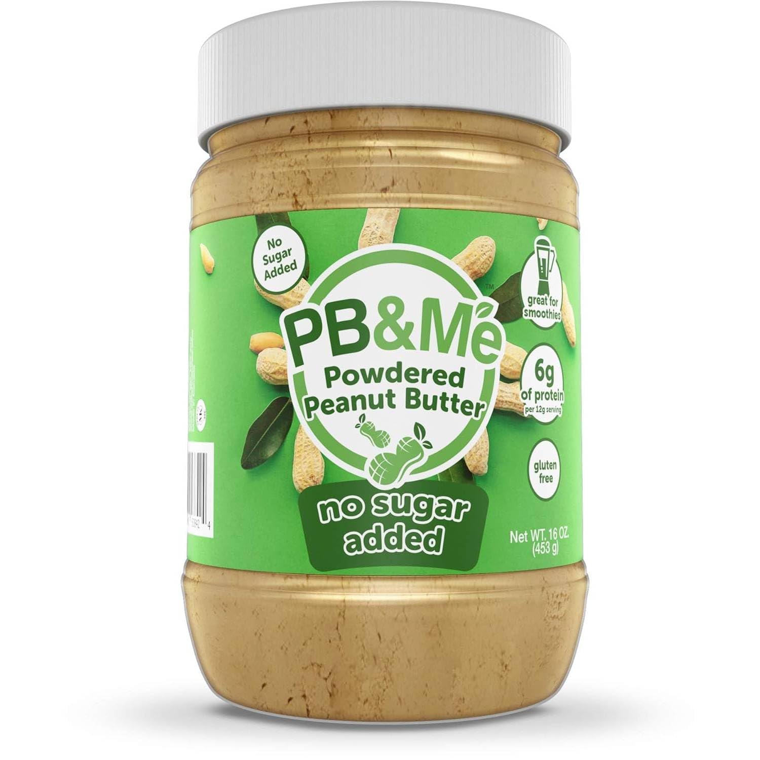 PB&Me Powdered Peanut Butter No Added Sugar 453g - Gluten Free, Non-GMO, Vegan