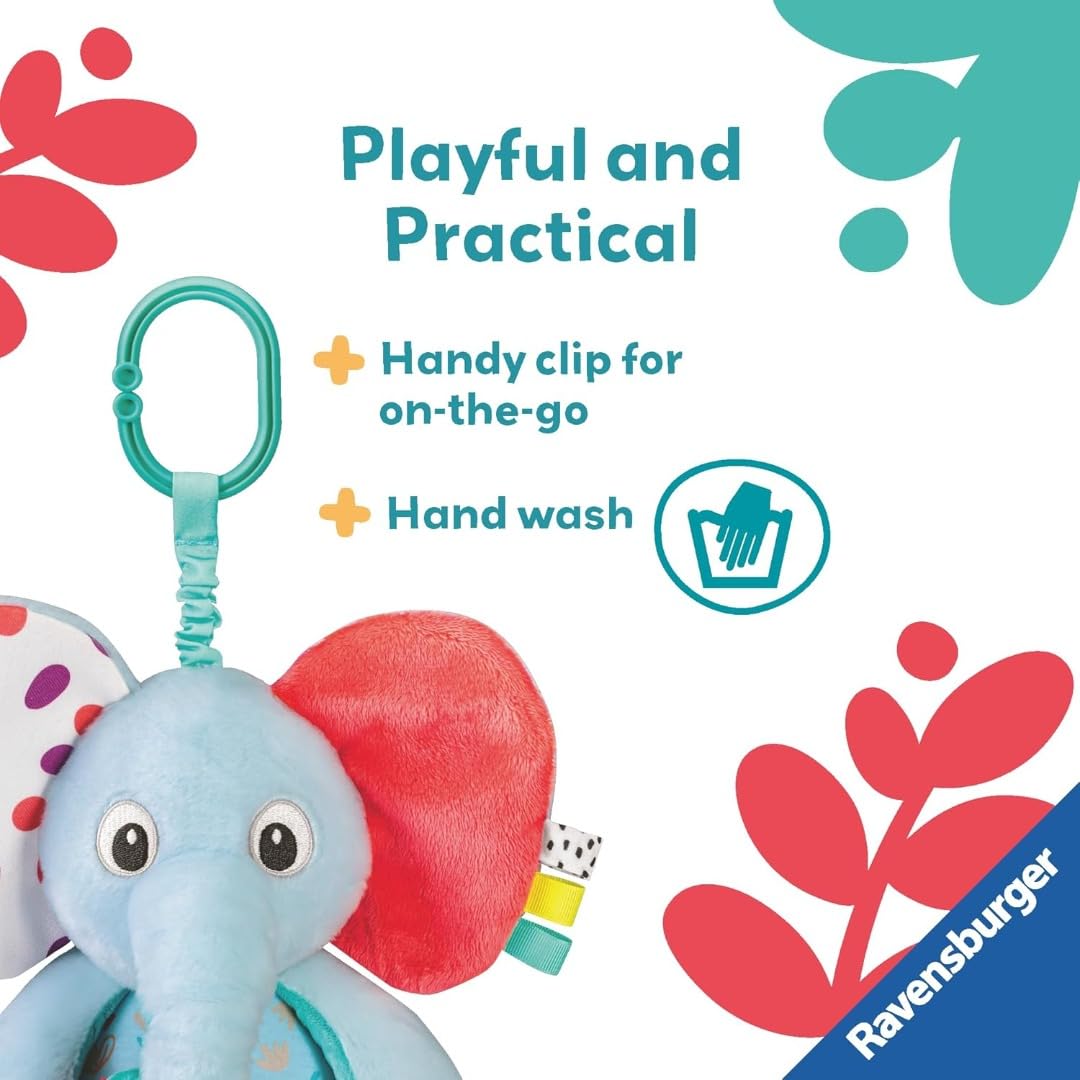 Ravensburger Explore & Play Elephant - Sensory Plush Toy for Babies 0 Months+ 12