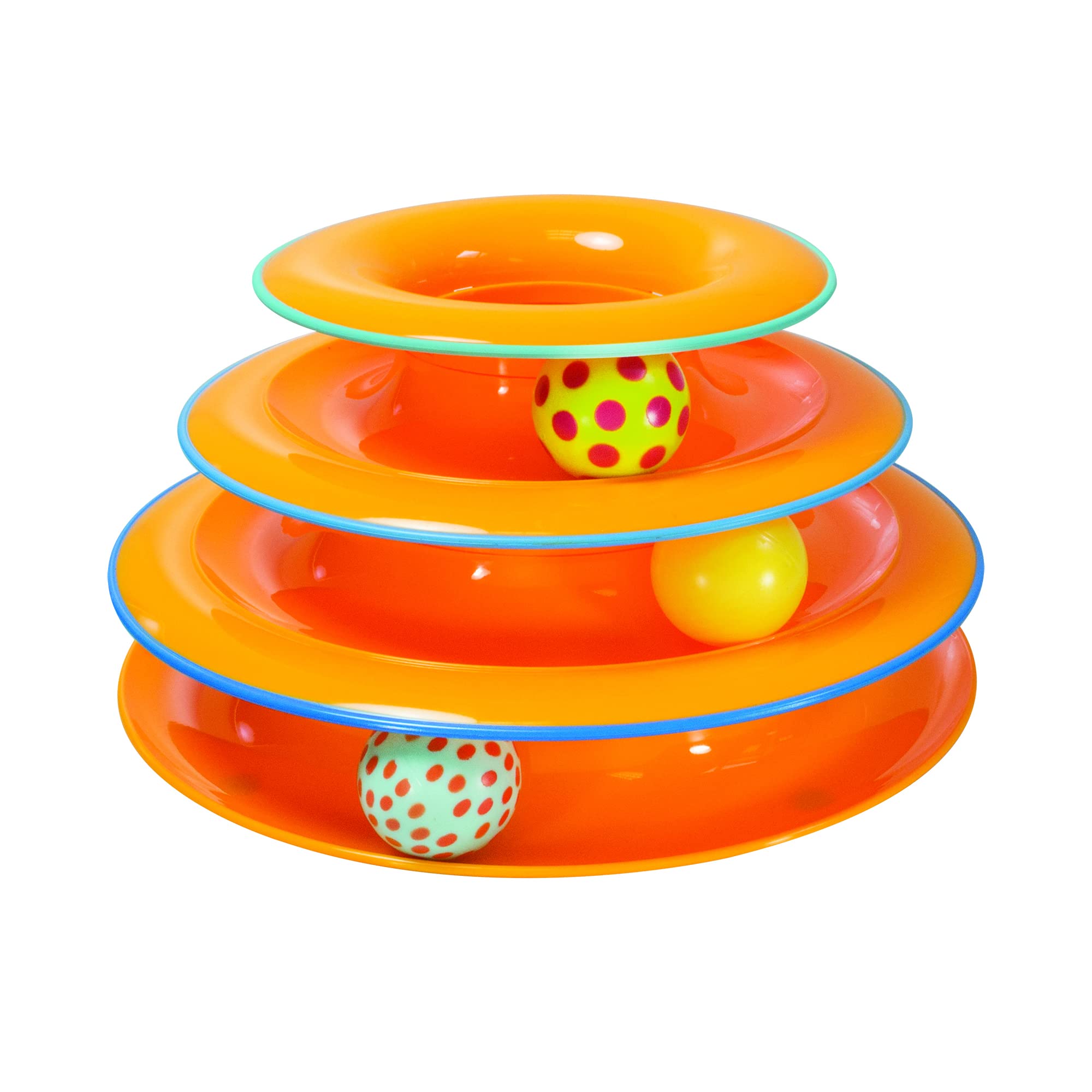 Catstages Tower of Tracks Cat Toy – 3-Level Interactive Ball Track Game for Cats