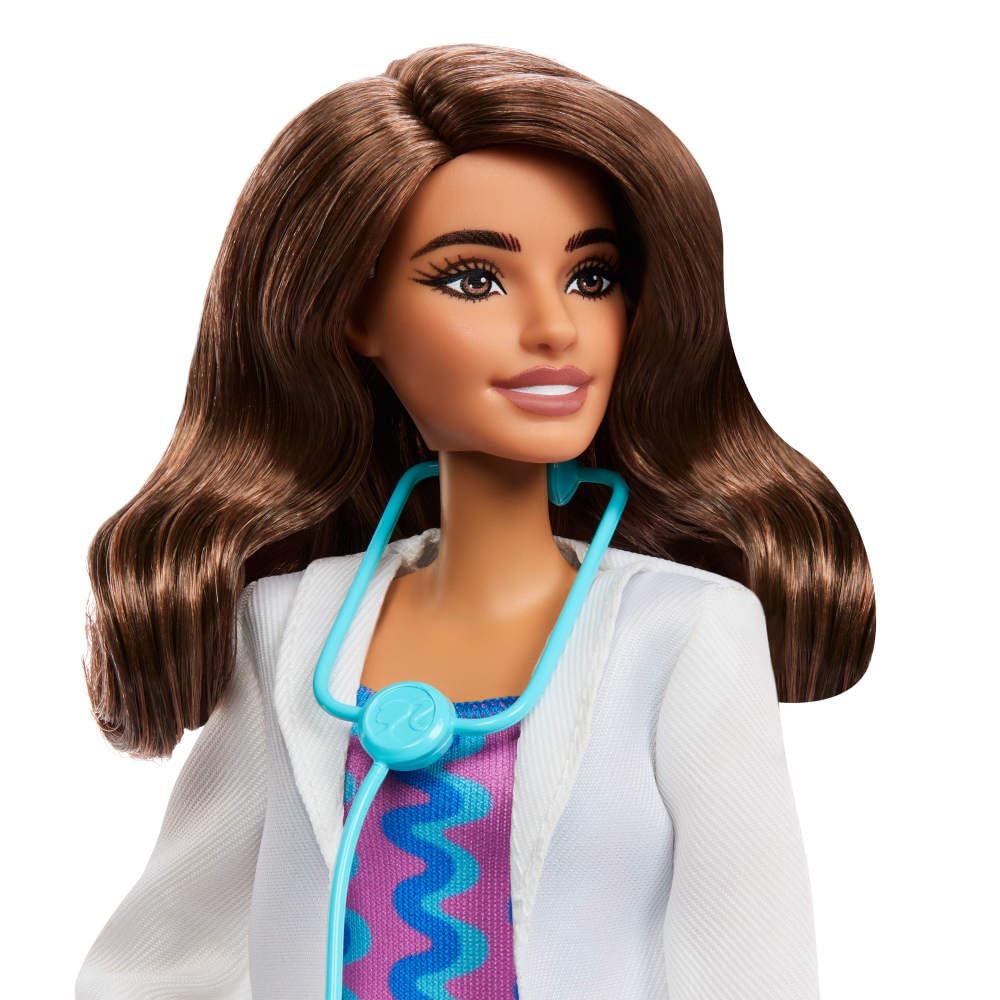 Barbie Careers Doctor Doll - Role Play Toy with Removable Coat & Stethoscope for Kids 3+ 6