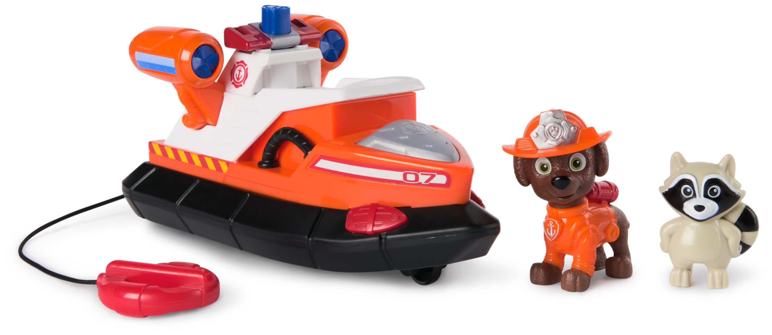 Paw Patrol Zuma Rettungs-Feuerwehrboot mit Actionfigur und Rettungsring – Kinderspielzeug-Spielset für Kinder ab 3 Jahren 3