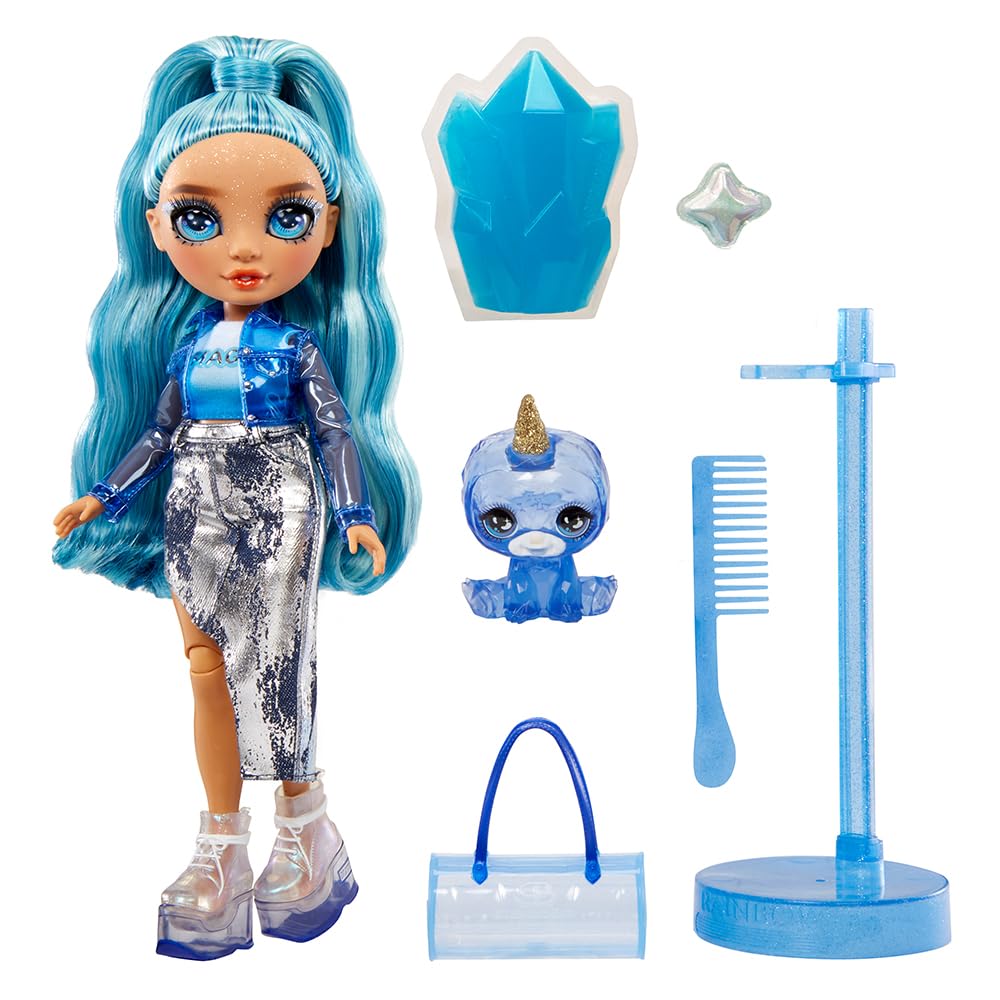 Rainbow High Skyler Bradshaw Fashion Doll with Sparkle Slime & Magical Pet - Blue Shimmer Doll with Yeti, Customizable Accessories - Ages 4-12 5