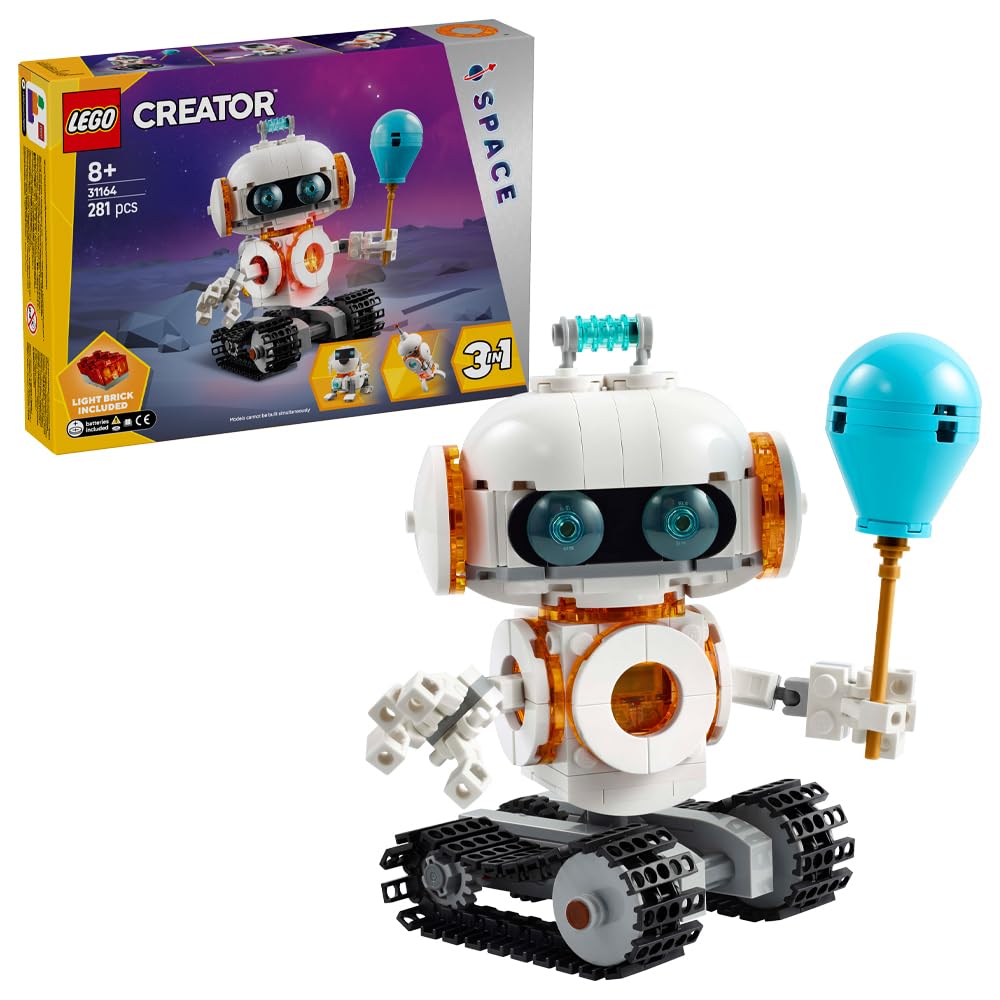 LEGO Creator 3in1 Space Robot Toy - Builds Robot, Dog or Rocket - 281 Pieces