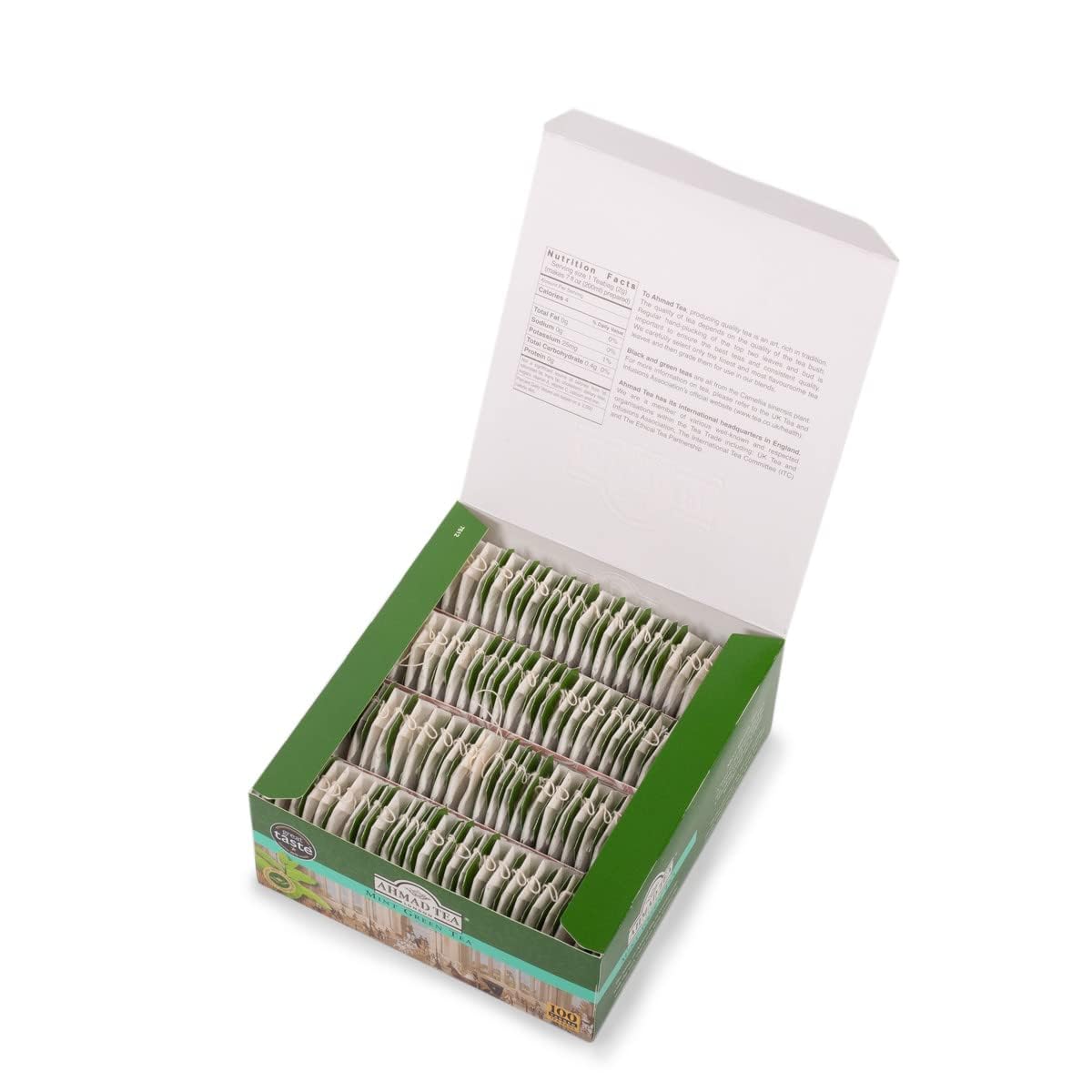 Ahmad Tea Mint Green Tea - Refreshing Blend with Mint | 100 Teabags | 276g