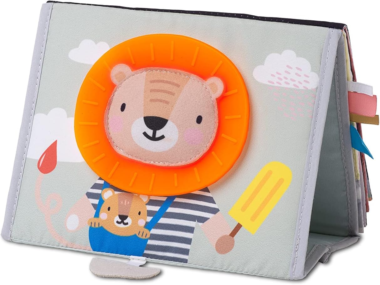 Taf Toys Savannah Tummy Time Book - Double-Sided Sensory Play for Newborns & Babies (0-3 Months+)