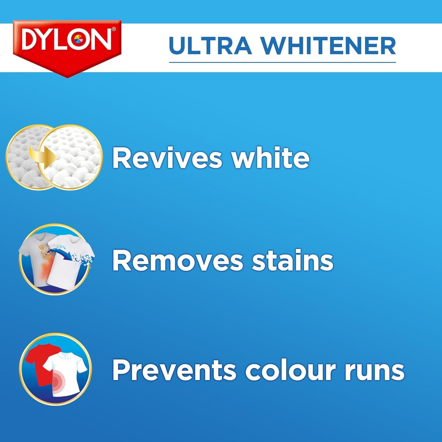 Dylon Ultra Whitener - Laundry Whitening Sachets for Brighter Whites 4