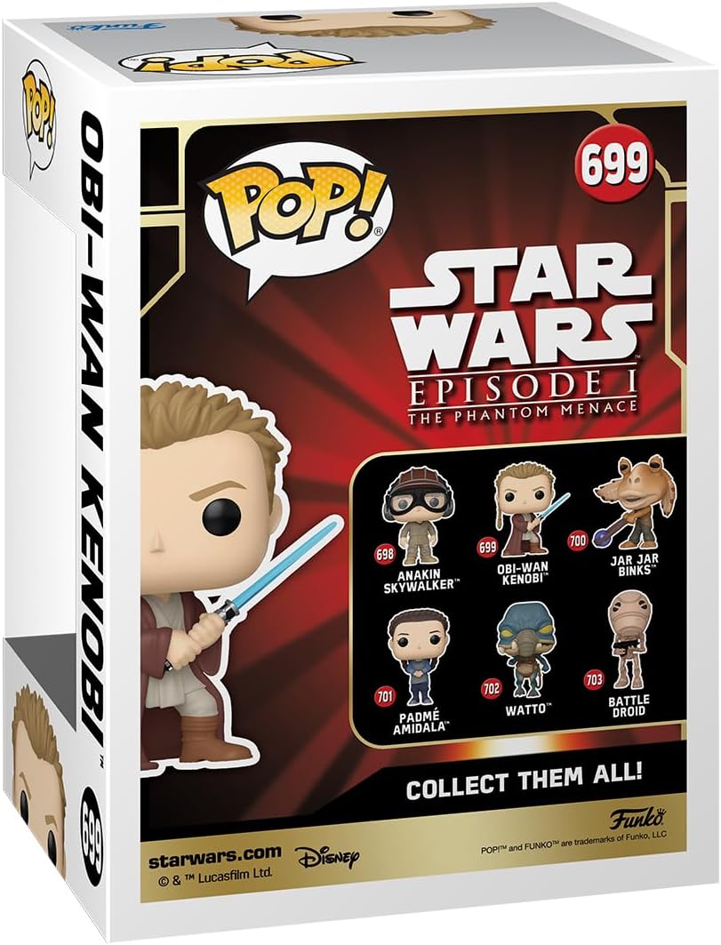 Funko Pop! Star Wars: Episode 1 The Phantom Menace - Obi-Wan Kenobi Vinyl Figure (76018) 10
