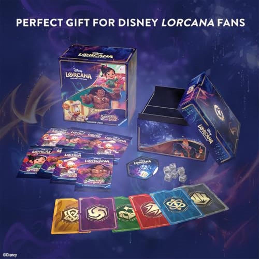Ravensburger Disney Lorcana: Shimmering Skies Illumineer’s Trove - Storage Box & 8 Booster Packs 4