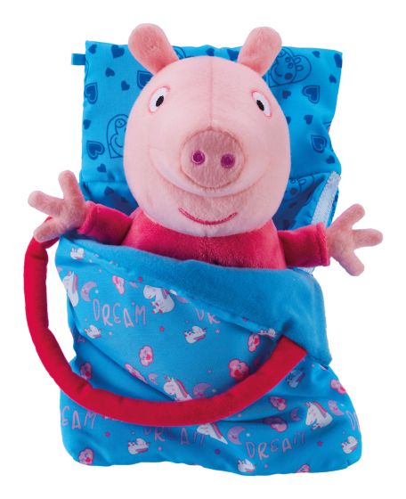 Peppa Pig Sleepover Plush Toy - Musical Night-Light with Sleeping Bag