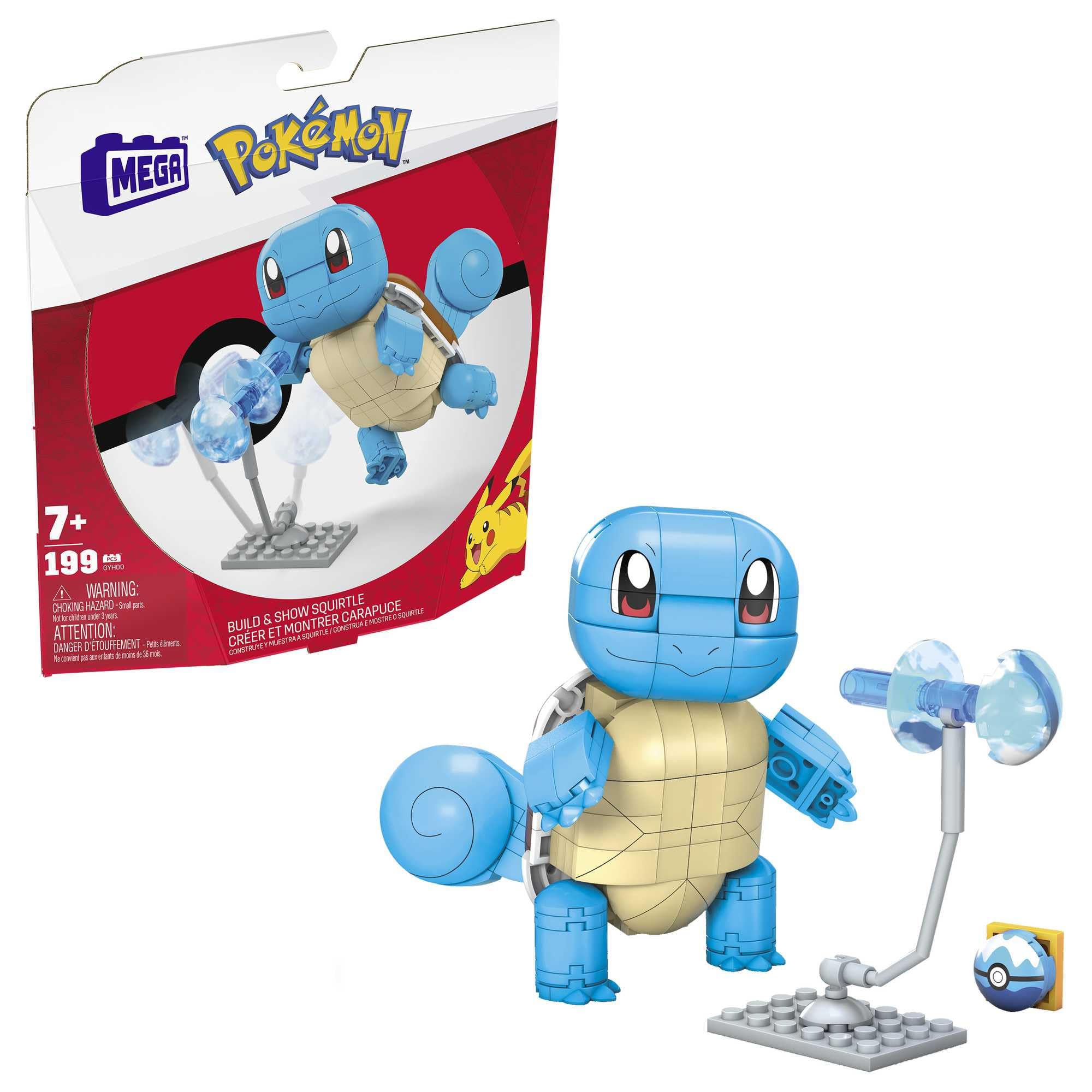 MEGA Construx Pokémon Squirtle Building Set - 200-Piece Action Figure for Kids 7-12