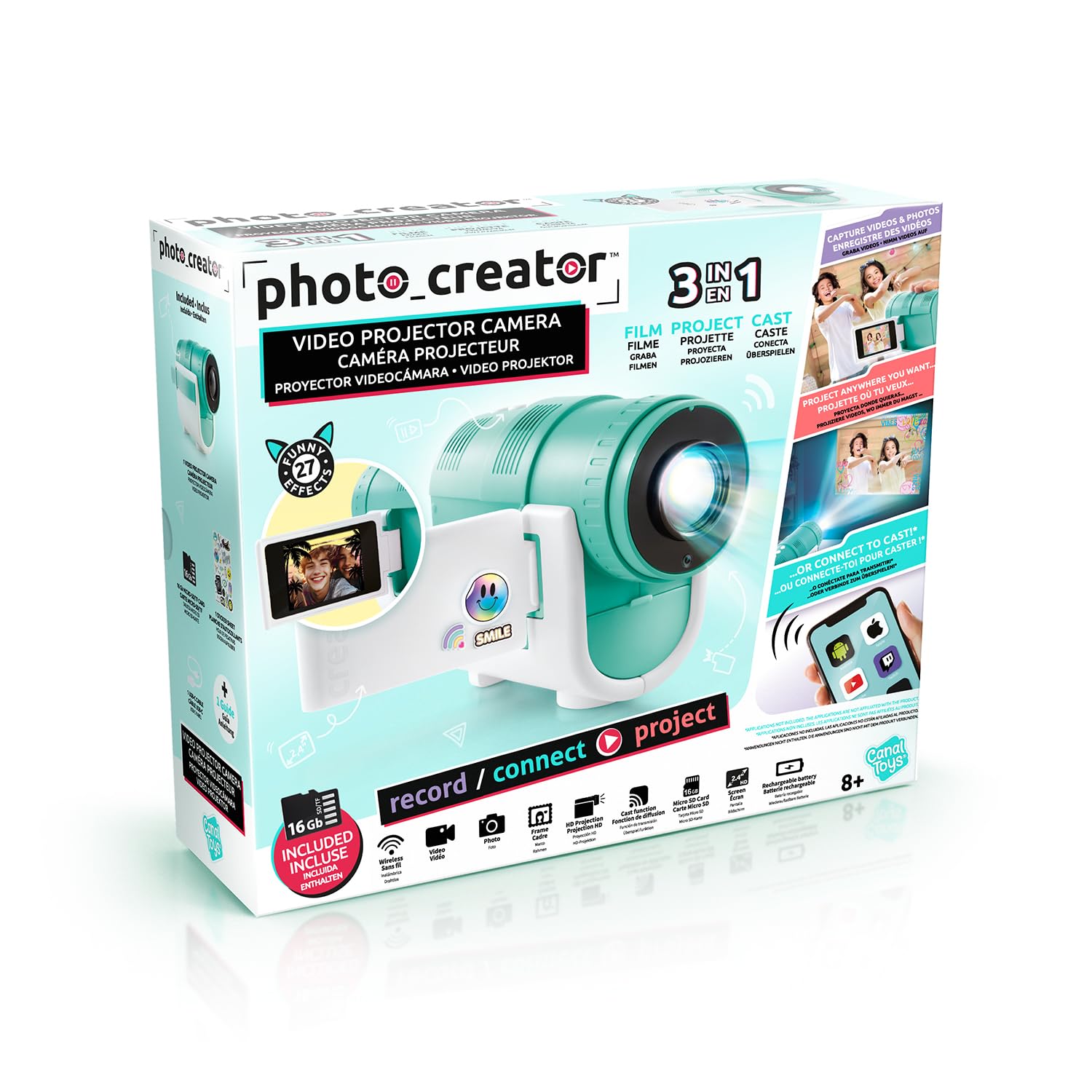 Photo Creator Camera Projector – 3-in-1 HD Video & 48MP Photo Camera with WiFi for Kids