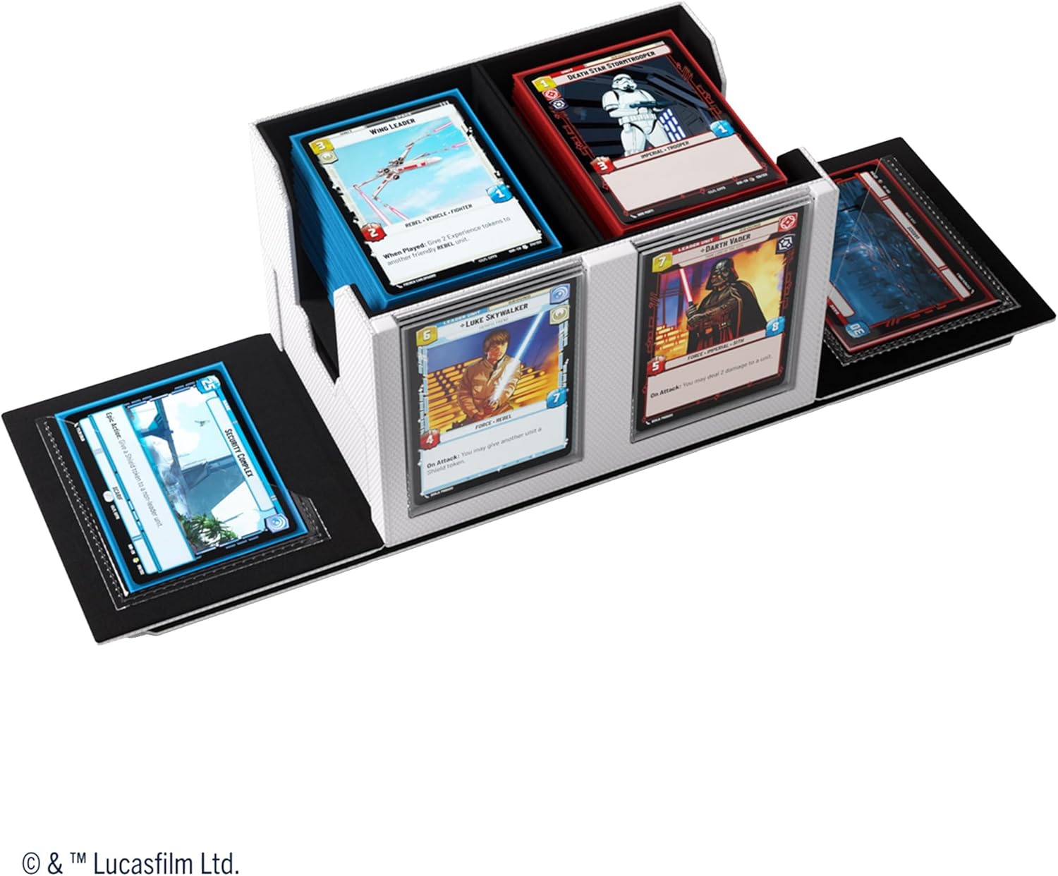 Gamegenic Star Wars Unlimited Double Deck Pod - White/Black TCG Deck Box