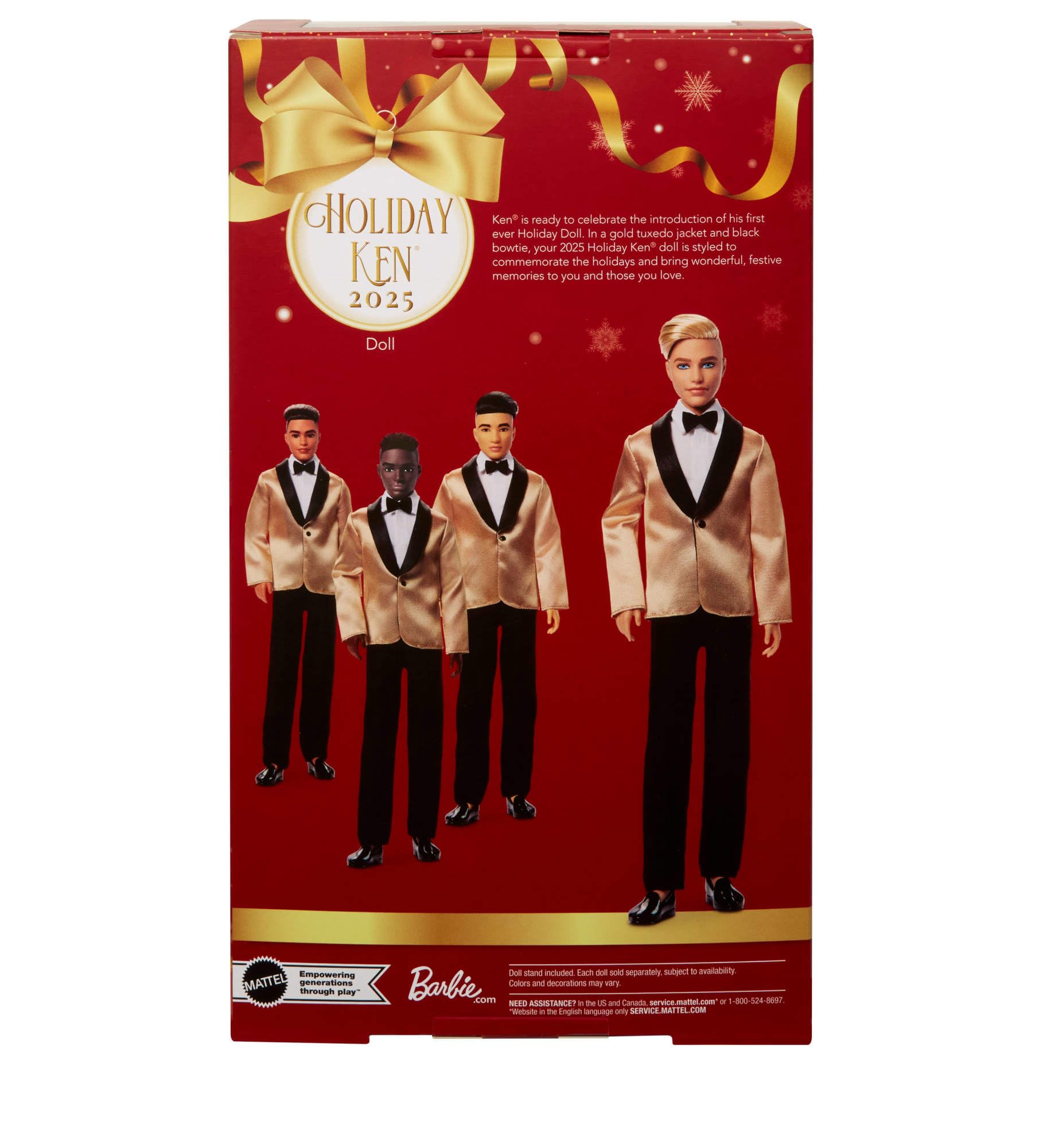 Barbie Signature 2025 Holiday Blonde Ken Collectible Fashion Doll - Golden Satin Suit & Platinum Hair 12