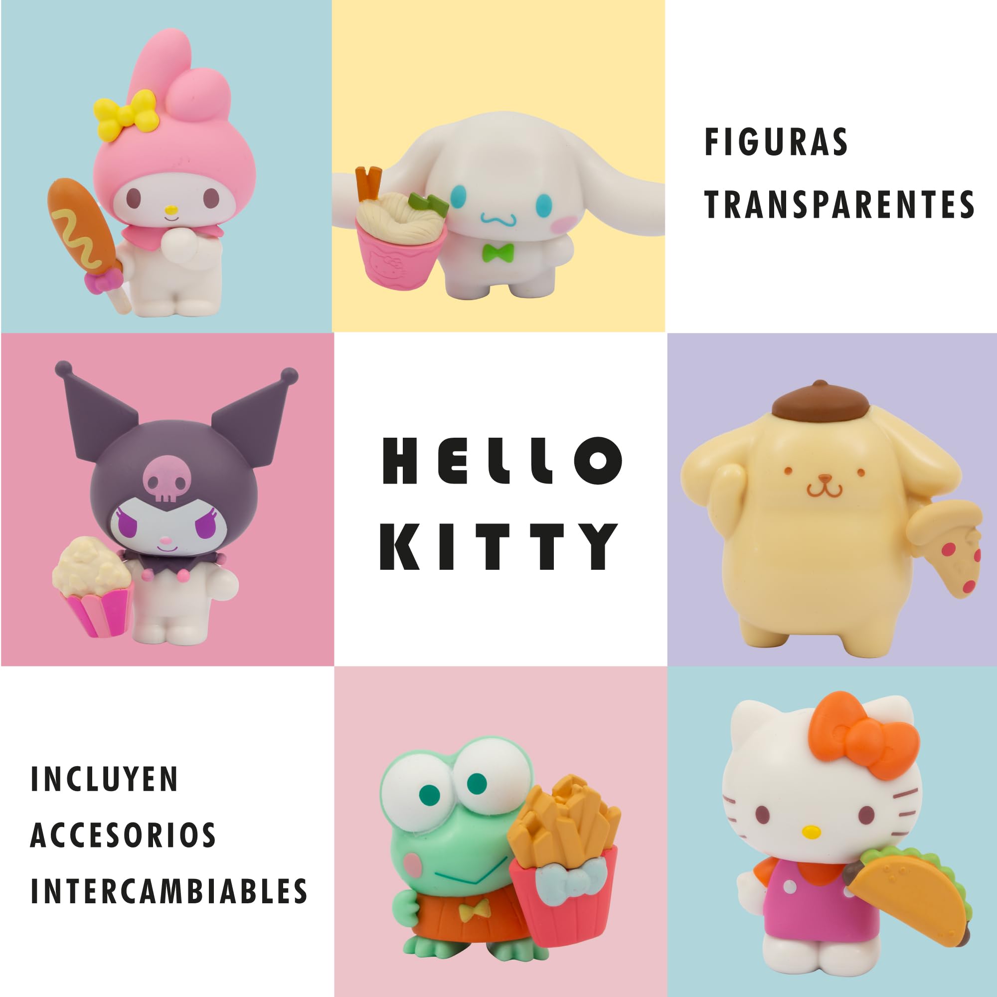 Hello Kitty 2-Inch Figure 6 Pack - Collectible Mini Figures Set with Unique Outfits 6