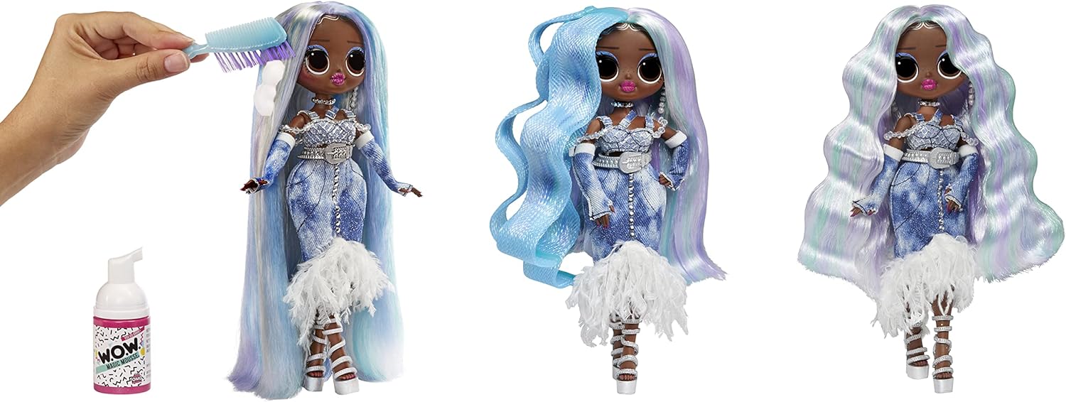 LOL Surprise OMG Fashion Show Hair Edition - Lady Braids 10" Doll with Transforming Hair & Accessories 3