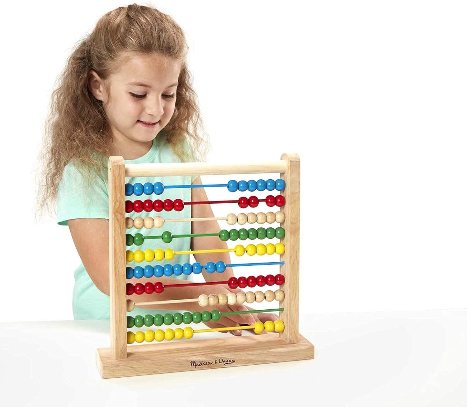 Melissa & Doug Wooden Abacus - Educational Counting Frame for Kids
