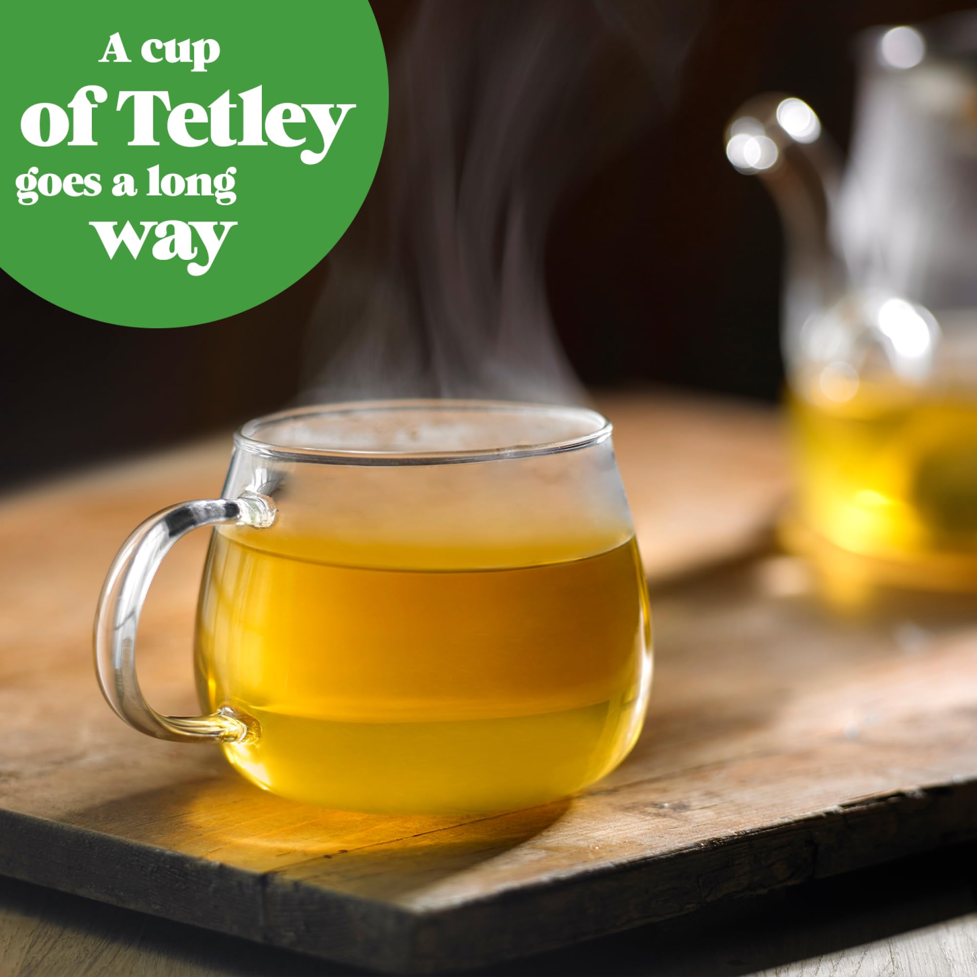 Tetley Green Tea Lemon 50 Tea Bags, 100g - Citrus Infused Green Tea