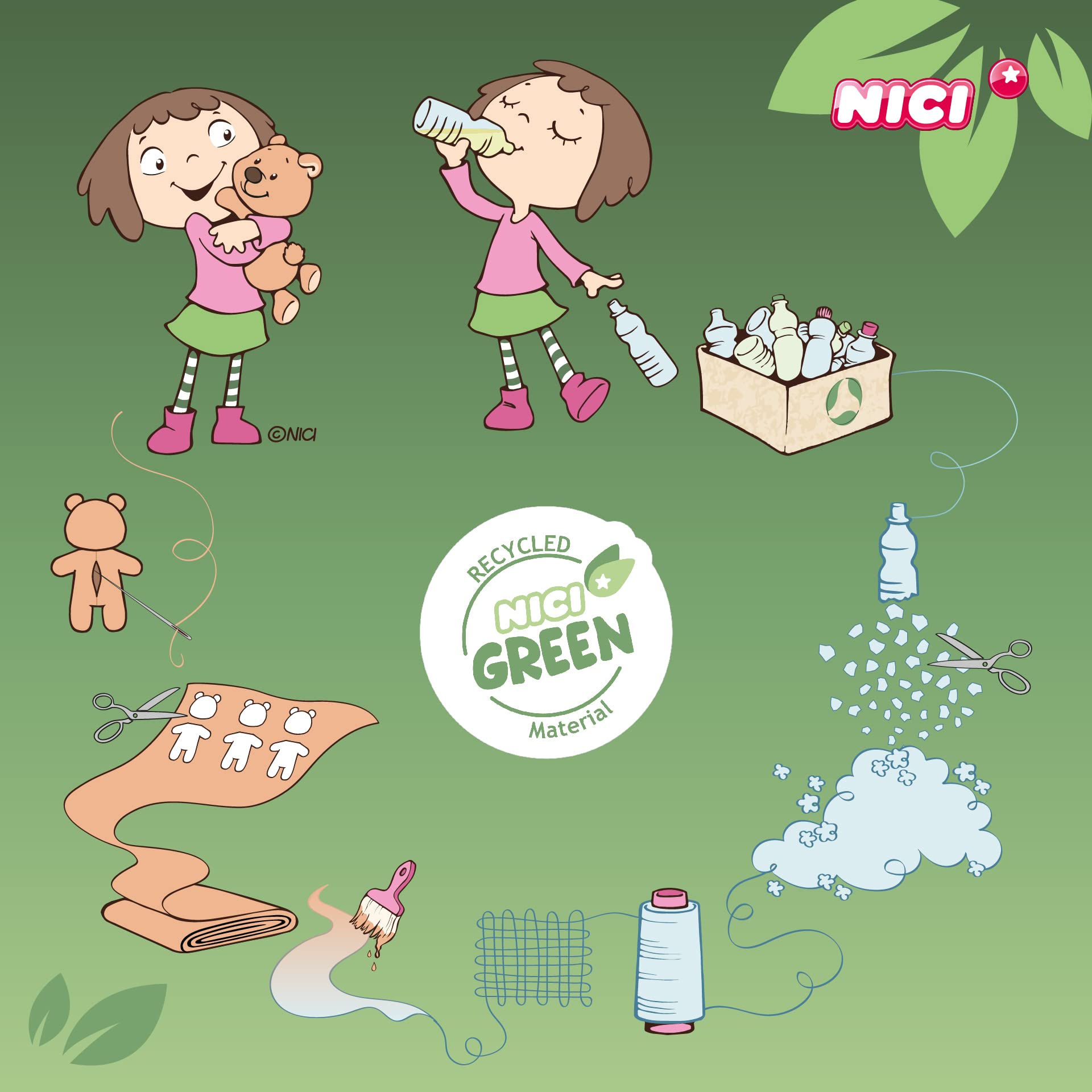 NICI Donkeylee 12cm Cuddly Plush Donkey - Sustainable Farm Friends Toy 3