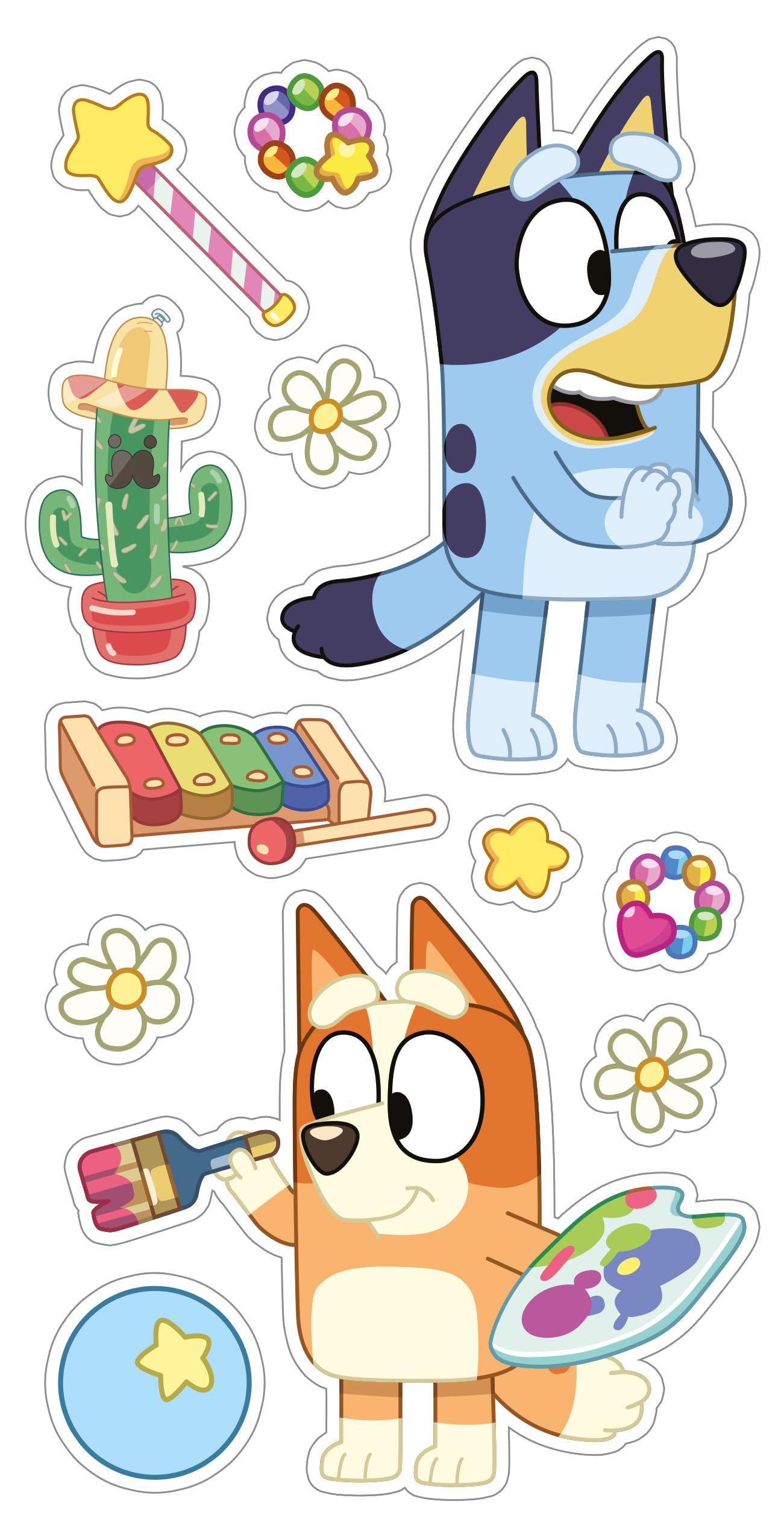 Bluey Birthday Card with Stickers - Interactive Greeting for Kids Age 3 3