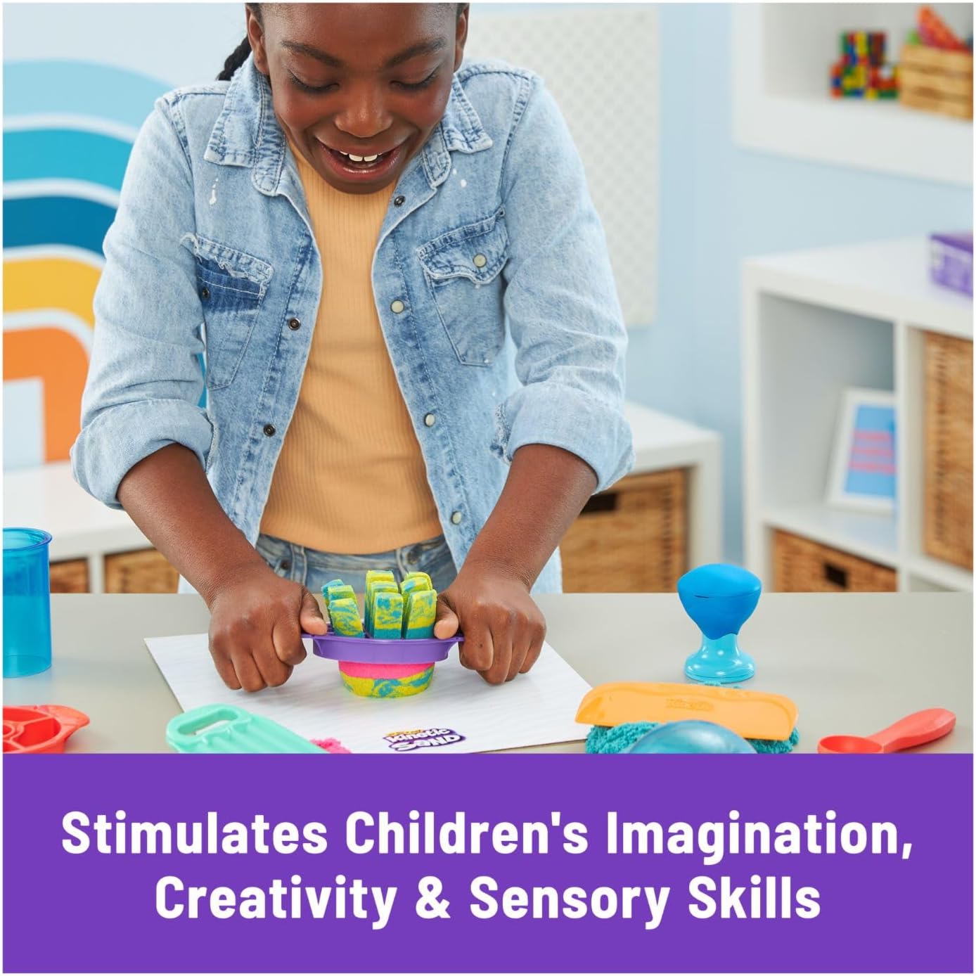 Kinetic Sand Ultimate Sandisfying Set - 2lb Colored Sand with 10 Tools, Ages 3+ 3