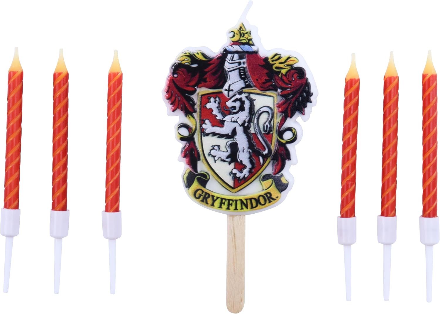 PME Harry Potter Gryffindor Birthday Candle Set - 7-Piece Candle & Crest Decoration
