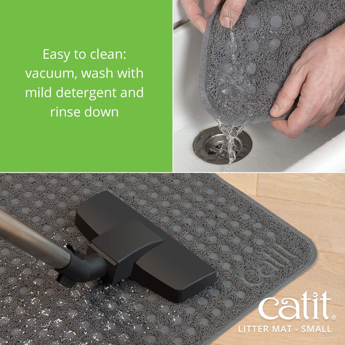 Catit Litter Mat - Soft Grippy Surface for Litter Containment | 40 x 60 cm | Gray 4