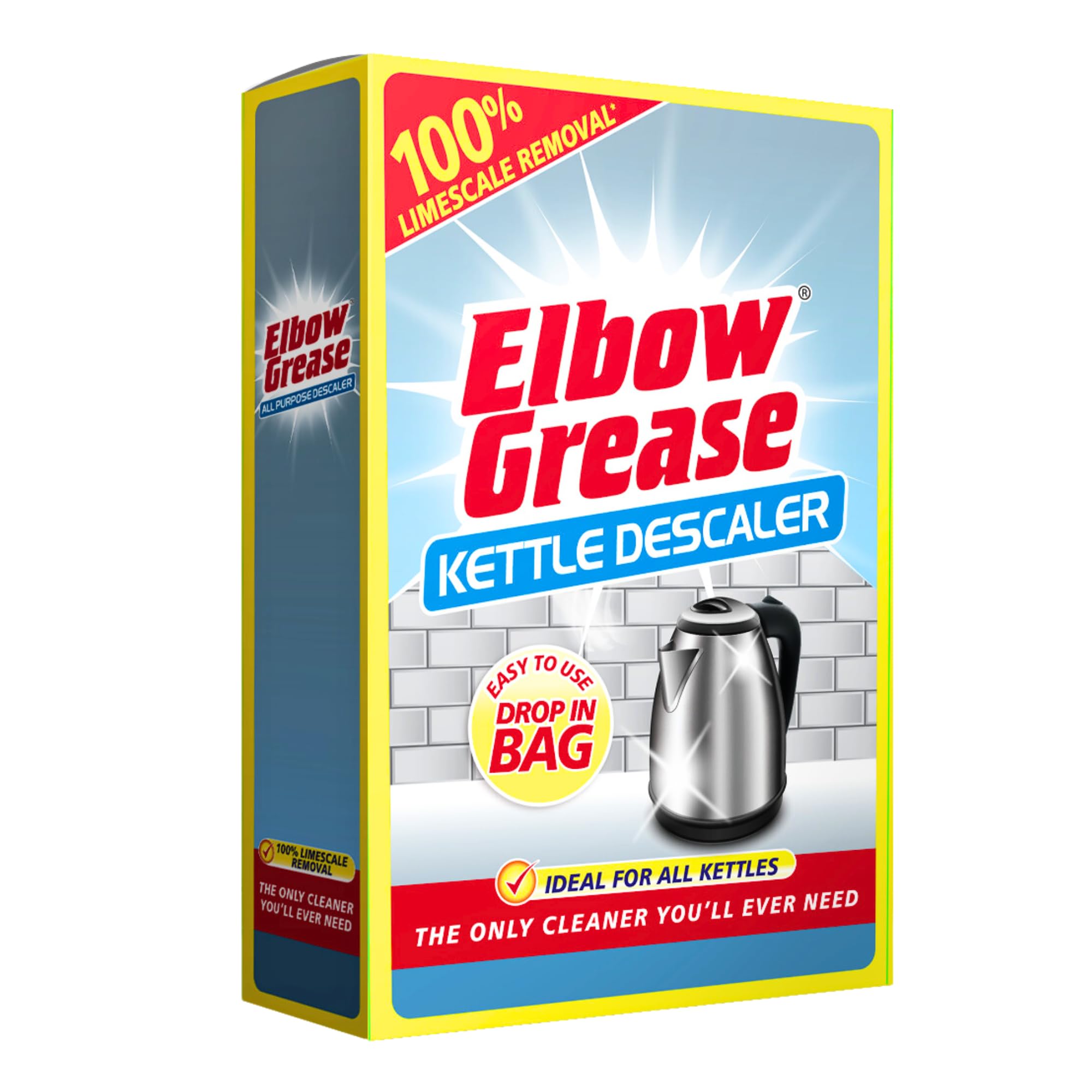 Elbow Grease Kettle Descaler - Up to 100% Limescale Removal | Ready to Use Sachet | 1 Count