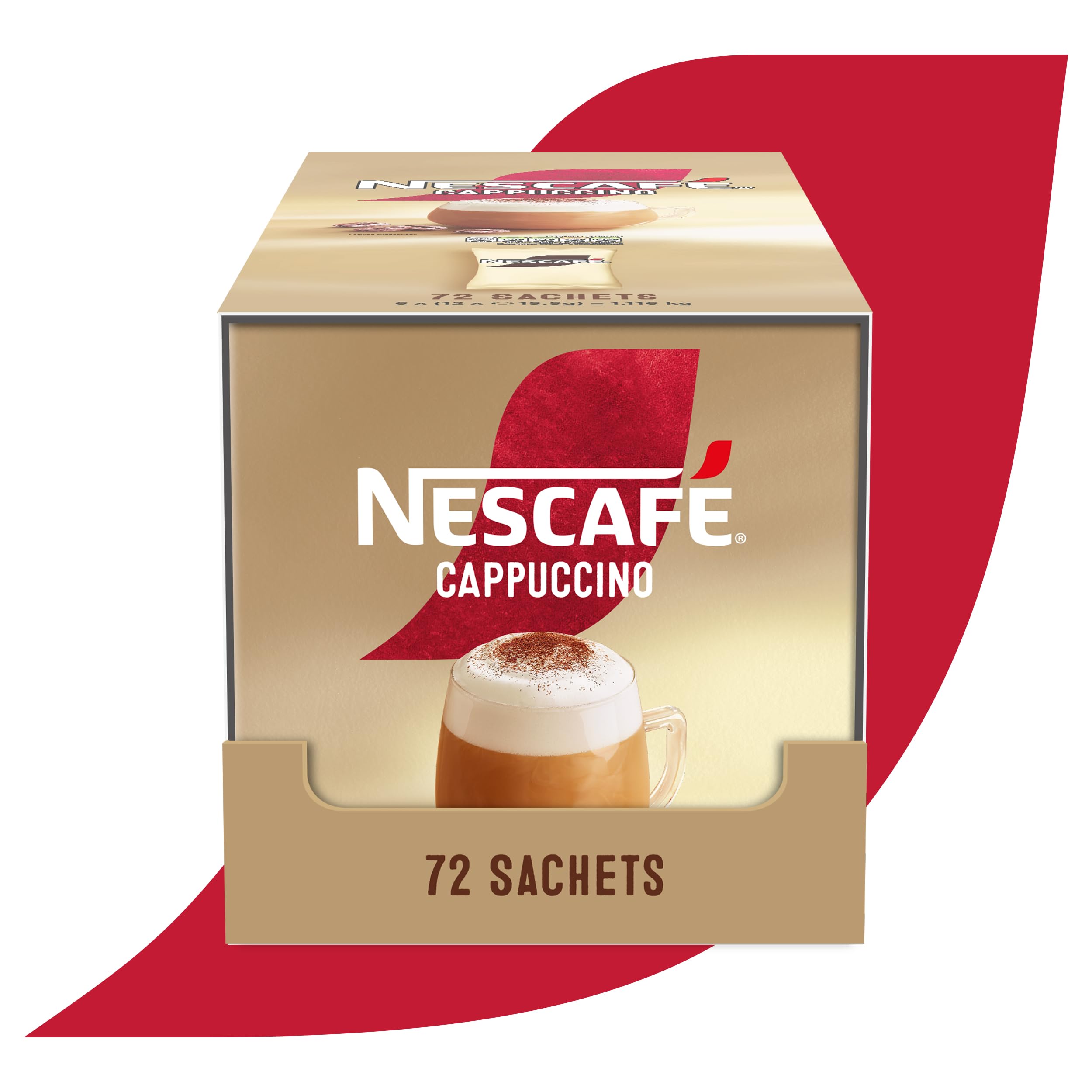 NESCAFÉ Cappuccino Instant Coffee Sachets - 72 x 15.5g