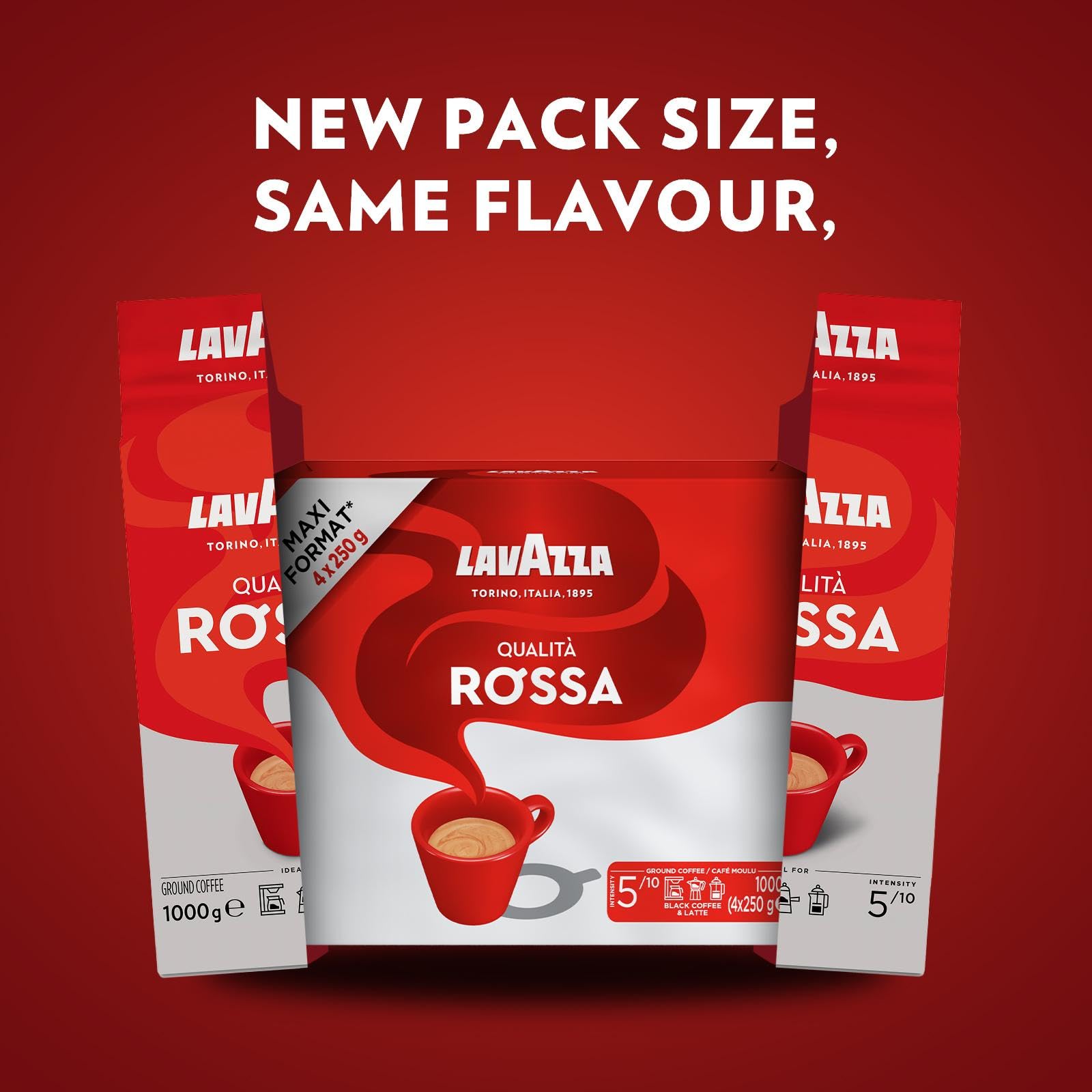 Lavazza Qualità Rossa gemahlener Kaffee – 1 kg, ideal für Moka-Kannen, French Press und Filtermaschinen 4