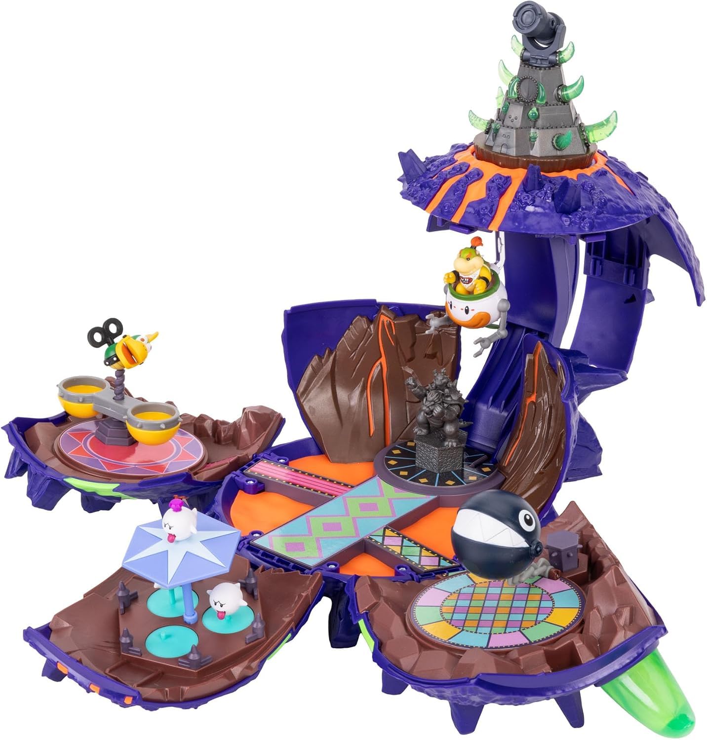 THE SUPER MARIO BROS. MOVIE Wonder Bowser Jr. Planet Playset with 1.5" Mini Figure and Clown Car | Ages 3+ | Plastic