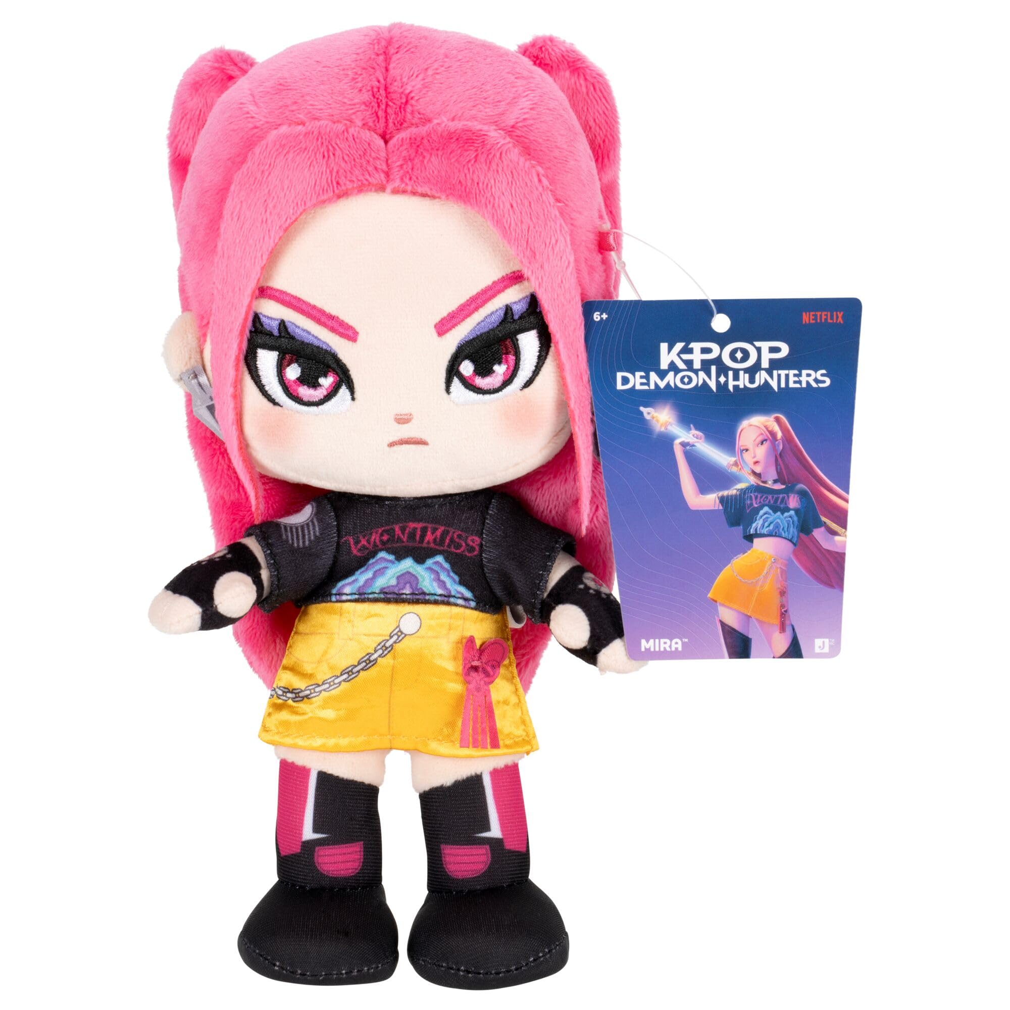 Jazwares KPop Demon Hunters Mira 8-inch Plush - Collectible Stuffed Toy | Ages 6+ 6