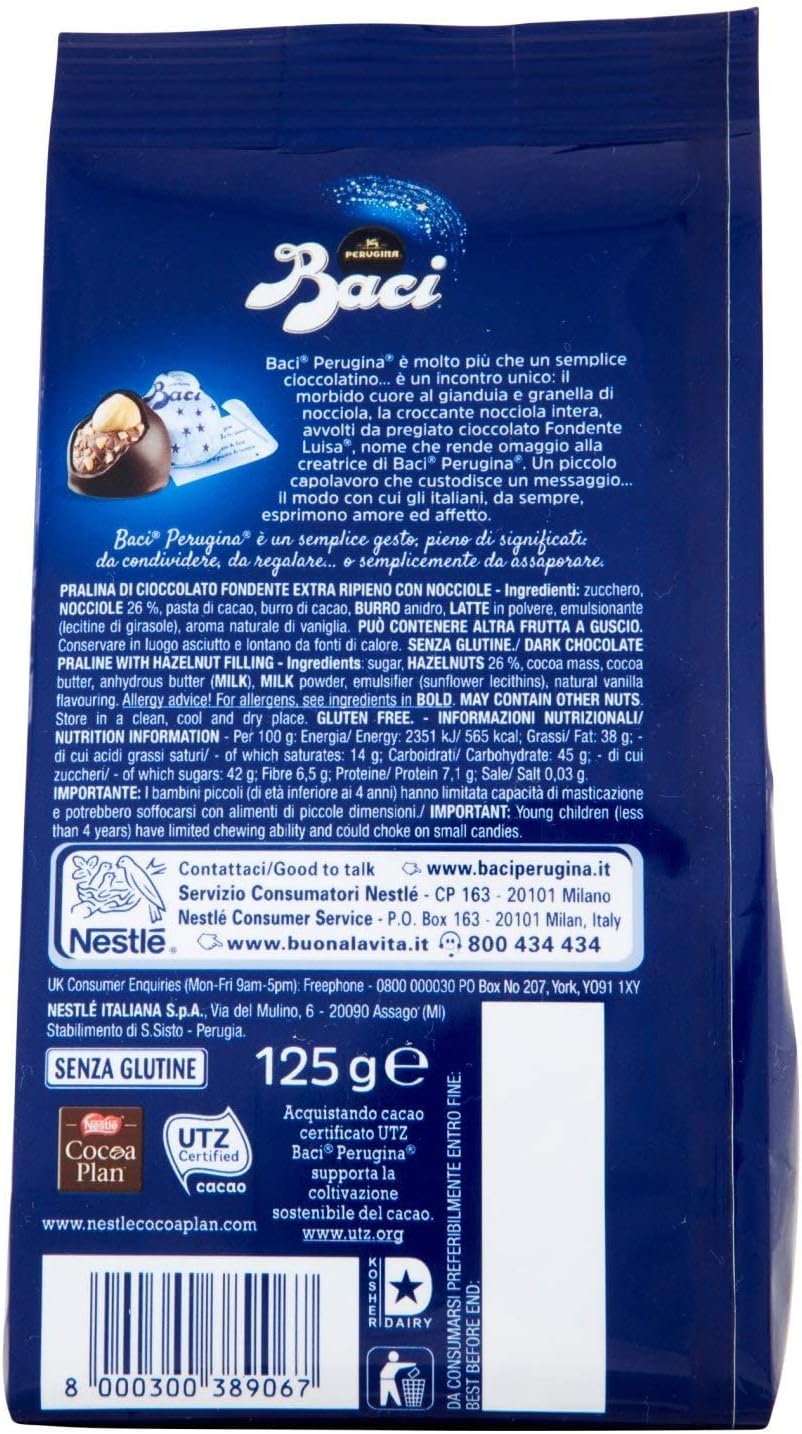 Baci - Original Zartbitterschokoladen-Pralinentrüffel mit Haselnuss, 125g 5