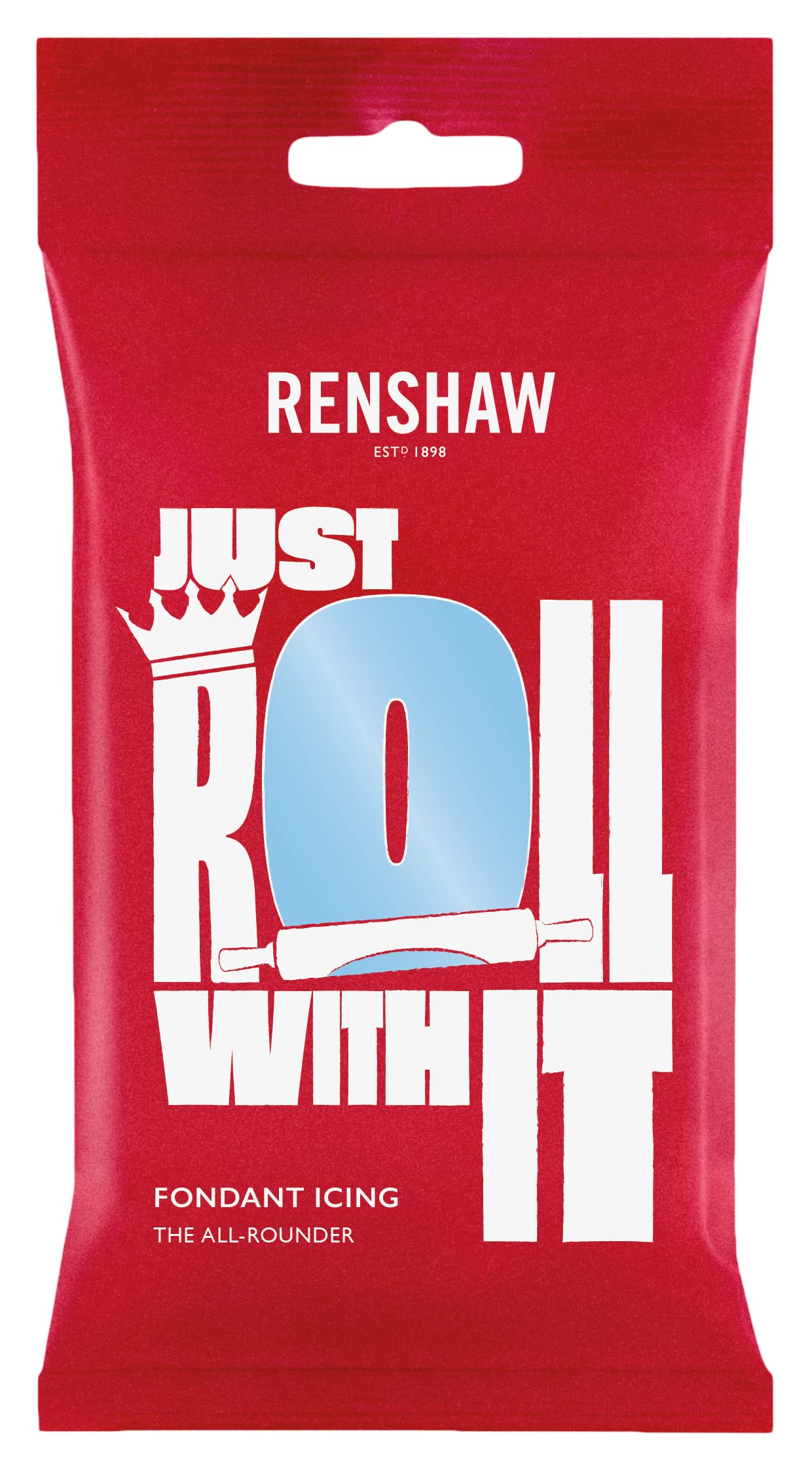Renshaw - Just Roll With It Fondant Icing Baby Blue, 250g