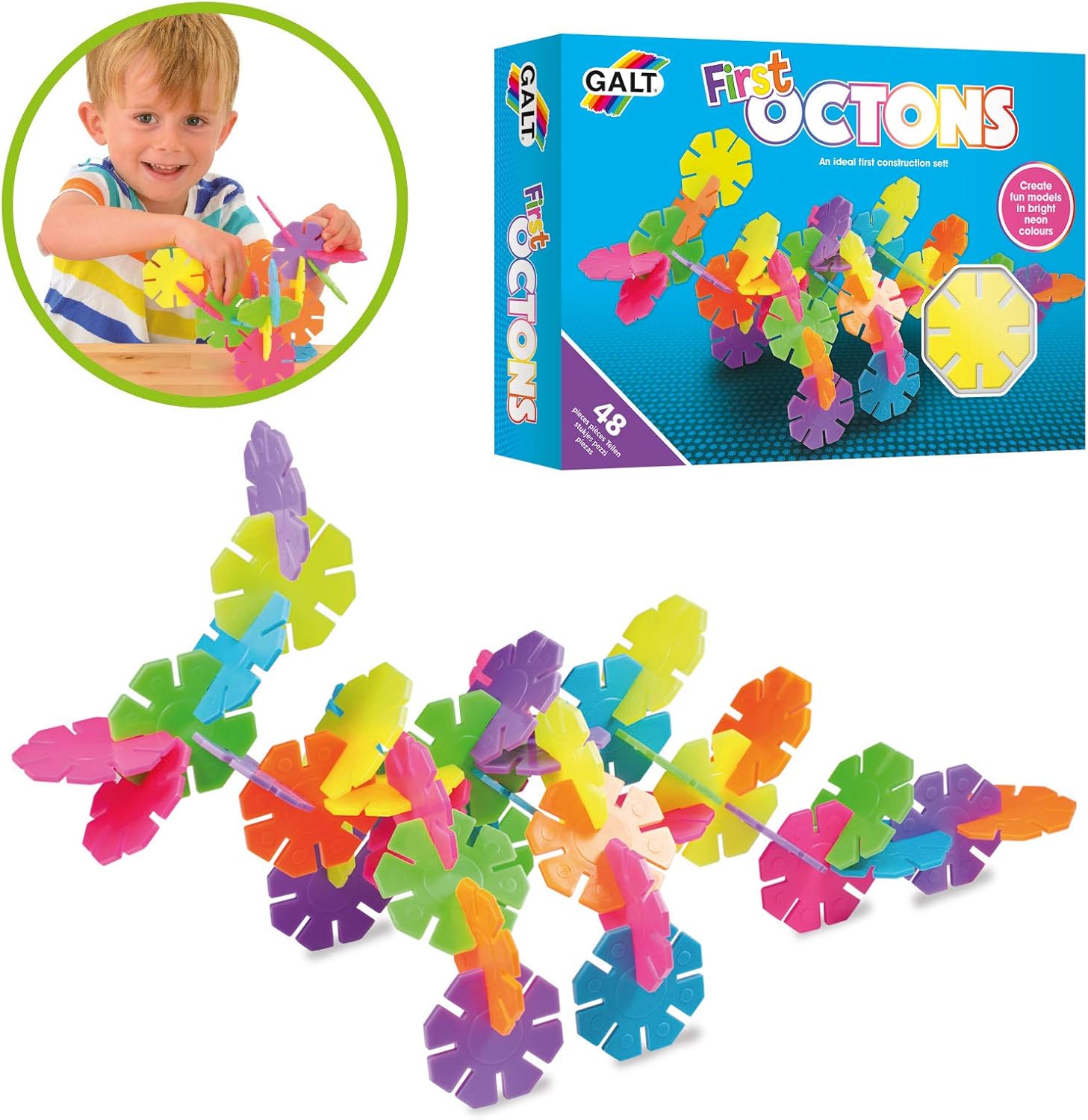 Galt First Octons Construction Toy - 48-Piece Building Set for Ages 3-10 5