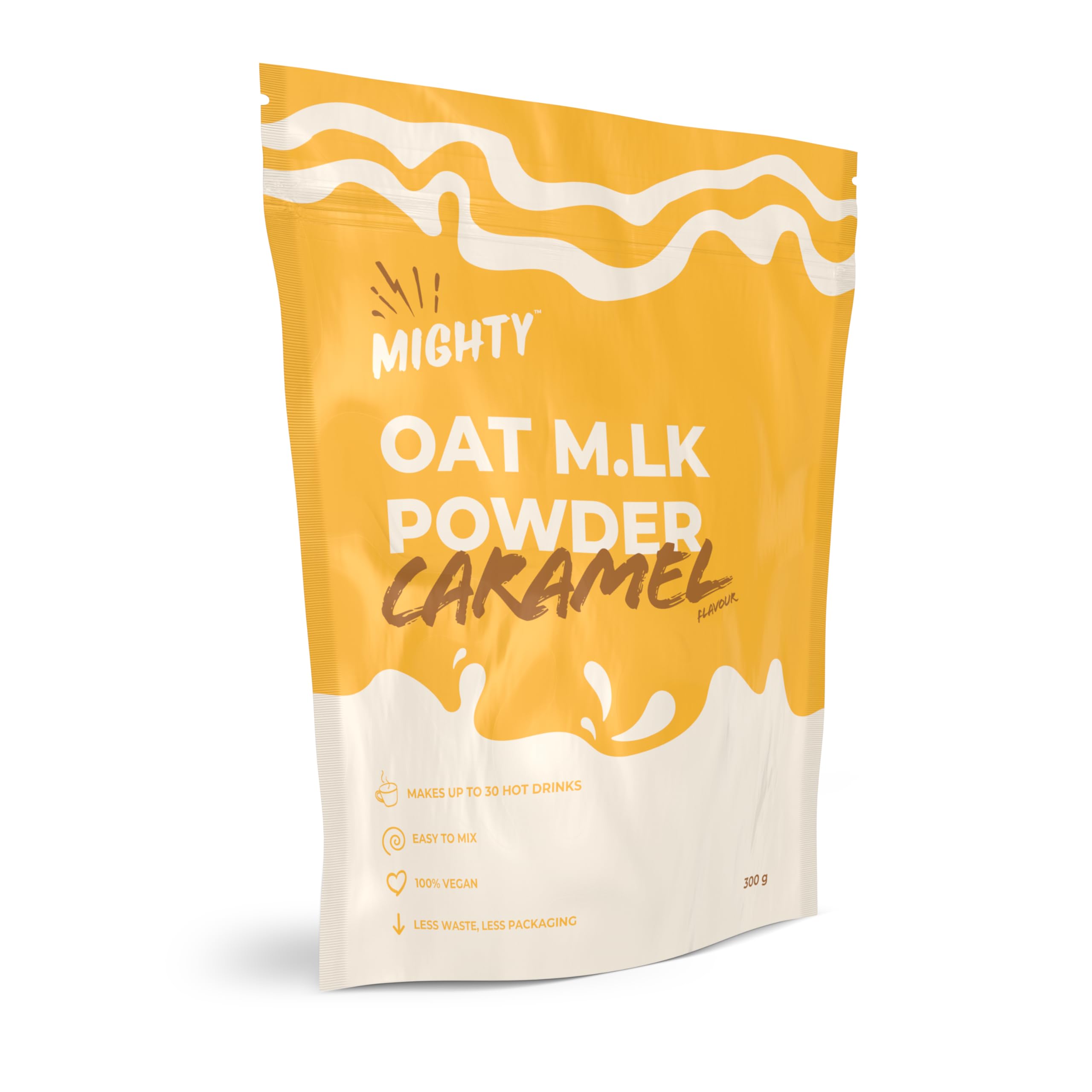 Vega - Mighty Caramel Oat M.LK Powder (300g Bag, Makes Up to 30 Hot Drinks)